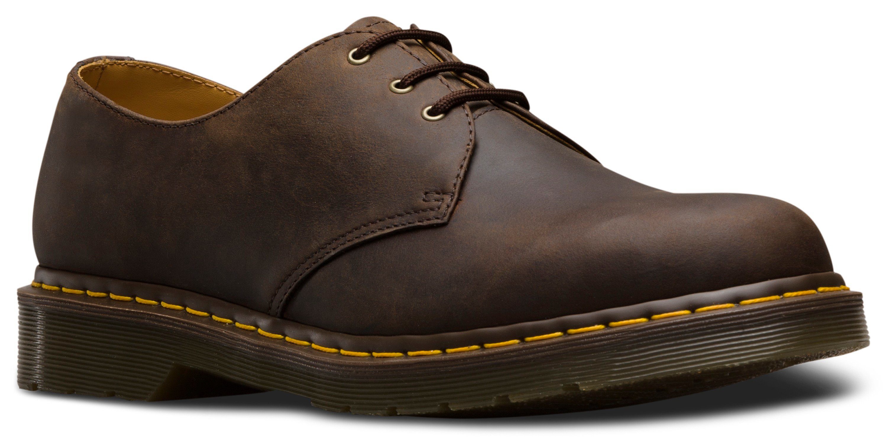 DR. MARTENS 11838201 1461 3 Eye Schnürschuh mit Kontrastnaht, Freizeitschuh, Halbschuh, Schnürschuh