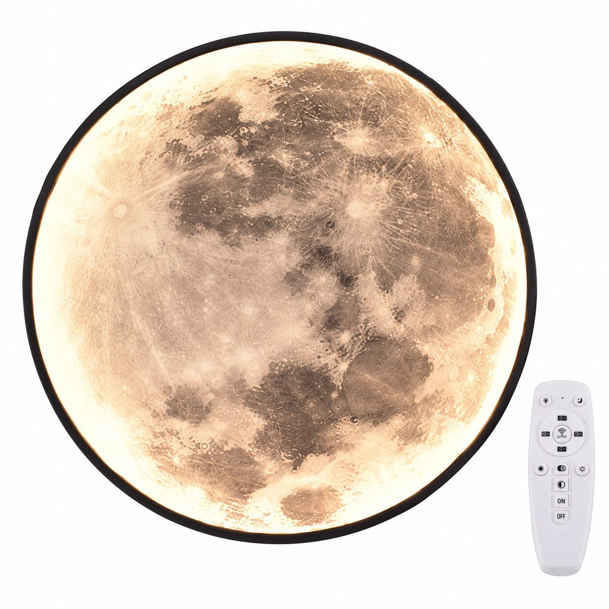 GOLDEN LED Kugelleuchte LED-Mondleuchte 60 cm, dimmbar, mit Fernbedienung