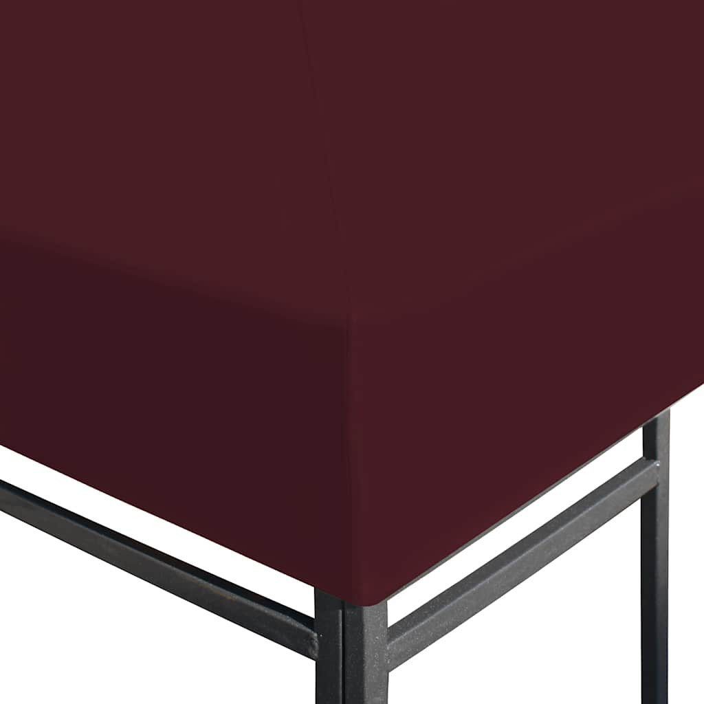 vidaXL Pavillon-Ersatzdach Pavillondach 310 g / m² 3x3 m Weinrot, 300 x 300 cm