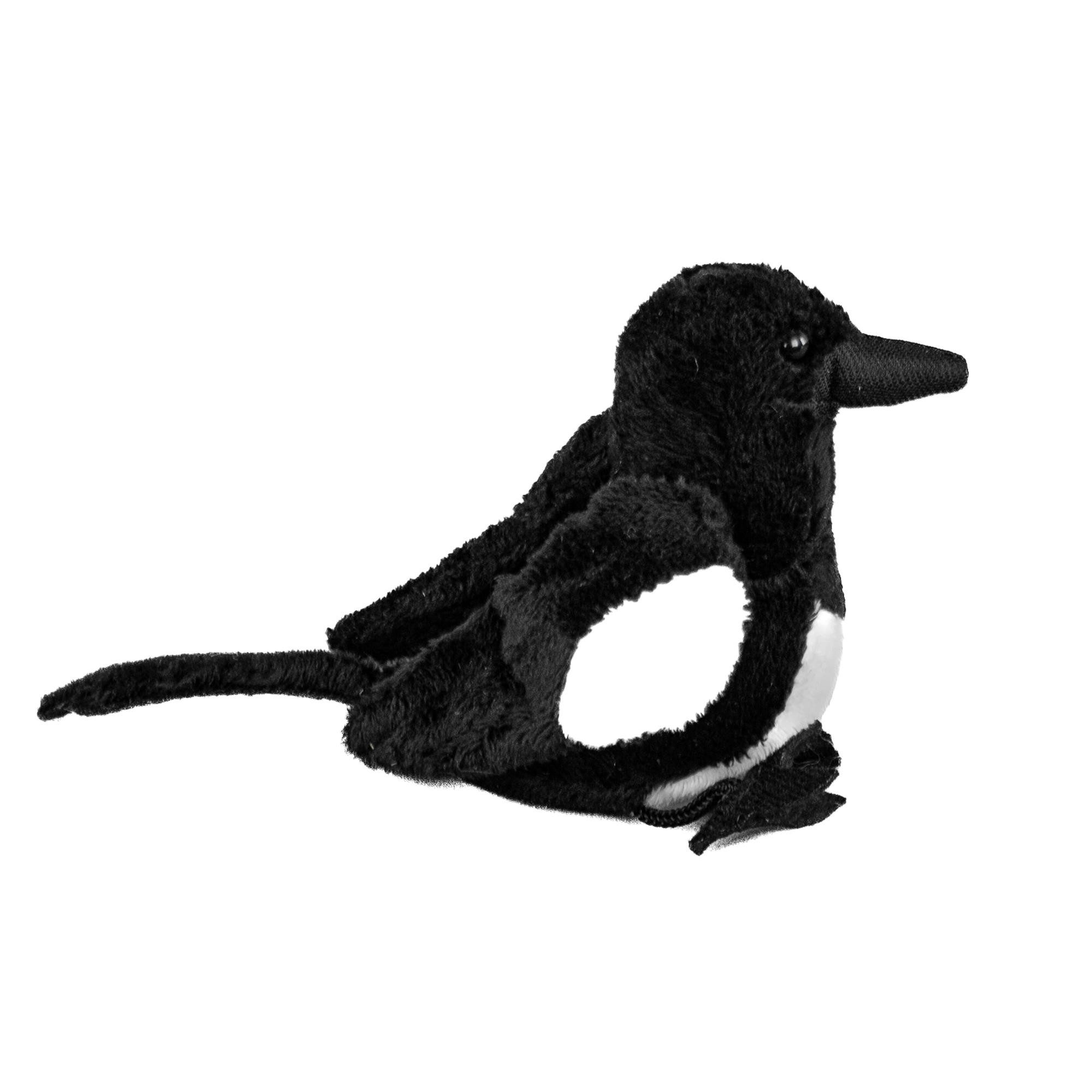 Cornelißen Kuscheltier Elster Vogel 12 cm schwarz-weiß Plüschvogel Stofftier (Plüschtier, Stoffelster, Stoffvogel, Plüschelster)