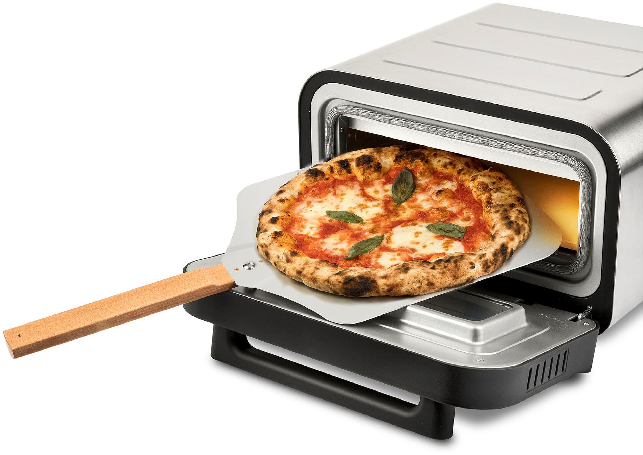 G3 Ferrari Pizzaofen G10204 Pizza Pro bis 450 °C, Pizza in 120 Sek., Profitemperaturen, Selbstreinigungsprogramm, einstellbare Ober- und Unterhitze .