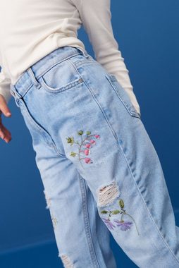 Next Mom-Jeans Mom-Jeans mit Blumenstickereien (1-tlg)