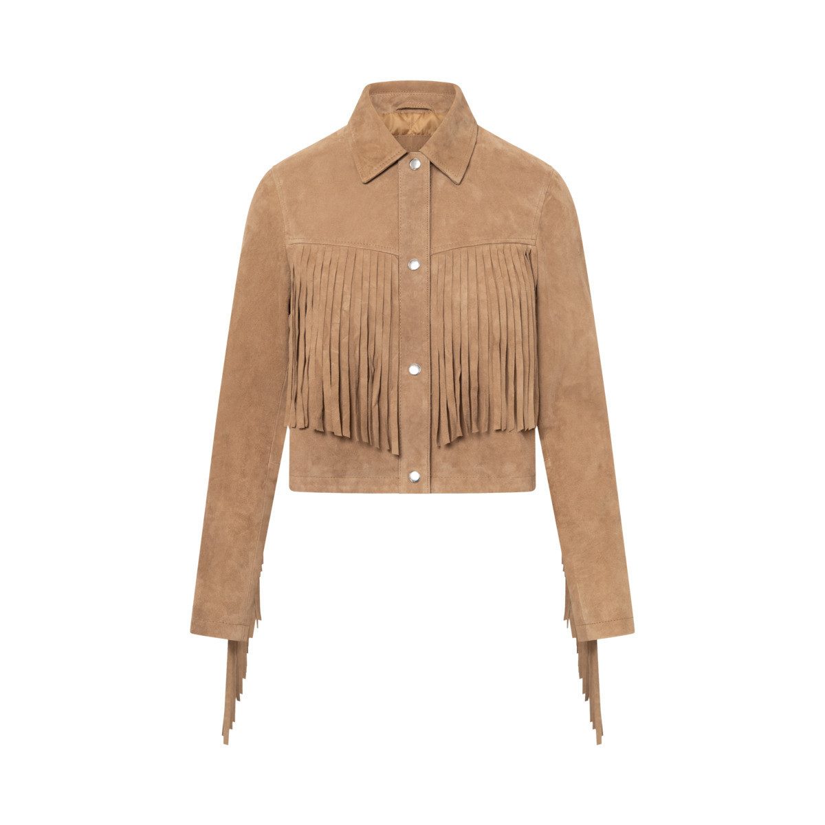 Bolongaro Trevor Lederjacke Nora Fringe Damen Bomberjacke, Freizeitjacke, Blazer, Pufferjacke, Übergangsjacke