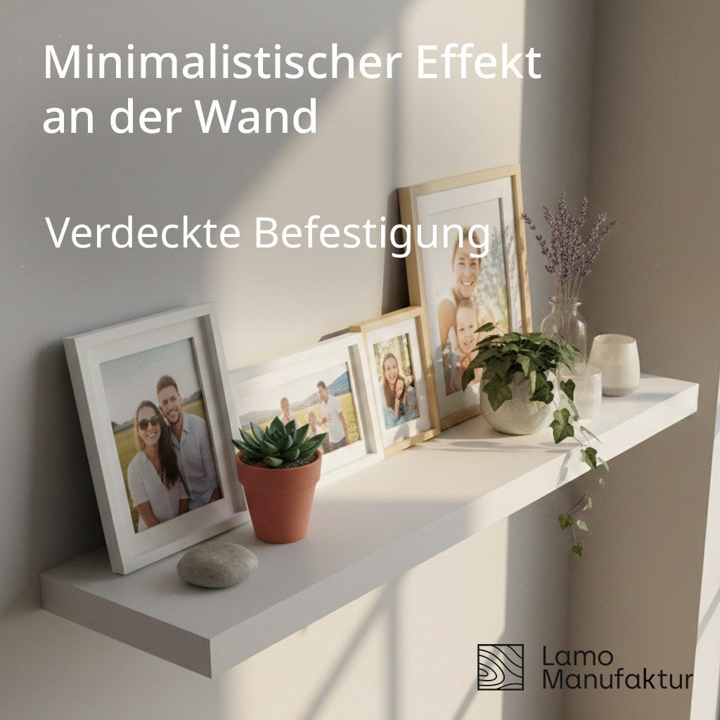 LAMO Manufaktur Wandregalhalter Unsichtbar Schwerlastwinkel 25cm 2 St. Schwarz L Winkel, 2 Stück 2-tlg., Metallwinkel 90 Grad Bücherregal, Pflanzenregal, Holzregale