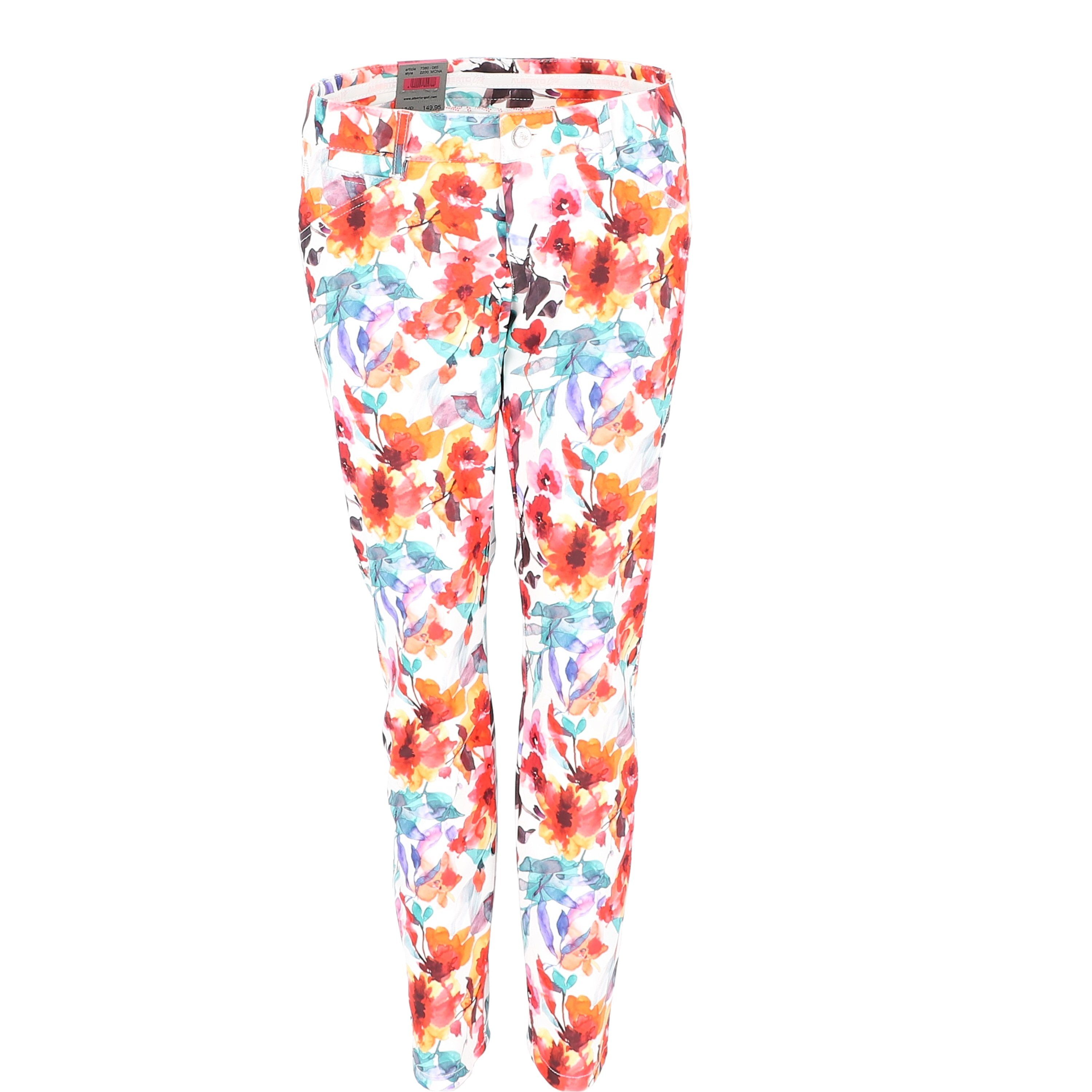 Alberto Golfhose Alberto Mona WR Summer Flowers