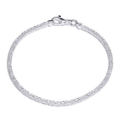 JEWLIX Königsarmband 925 Silberarmband: Königsarmband Silber 2,5mm breit