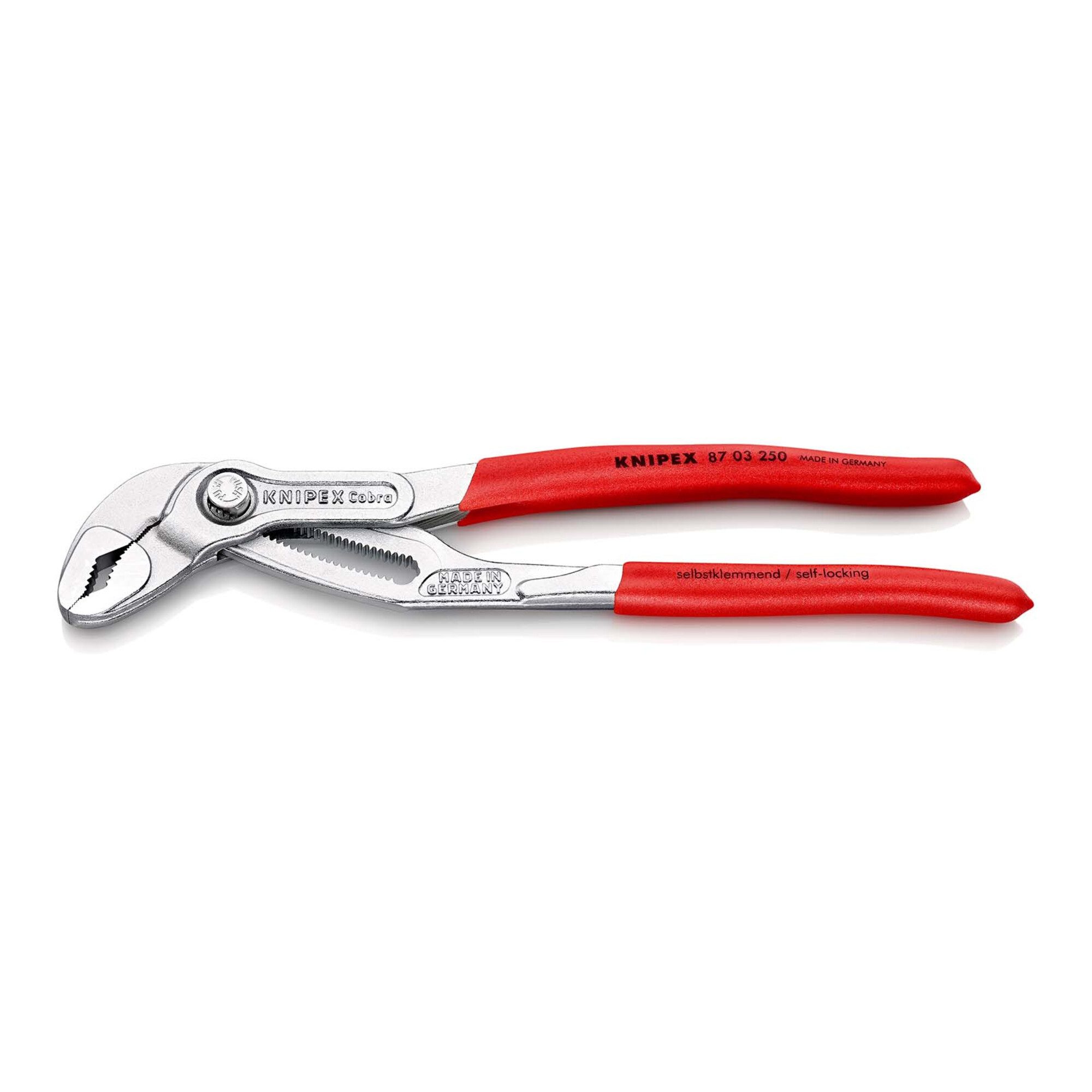 Knipex Wasserpumpenzange KNIPEX 87 03 250 Cobra® Hightech-Wasserpumpenzange mit rutschhemmendem