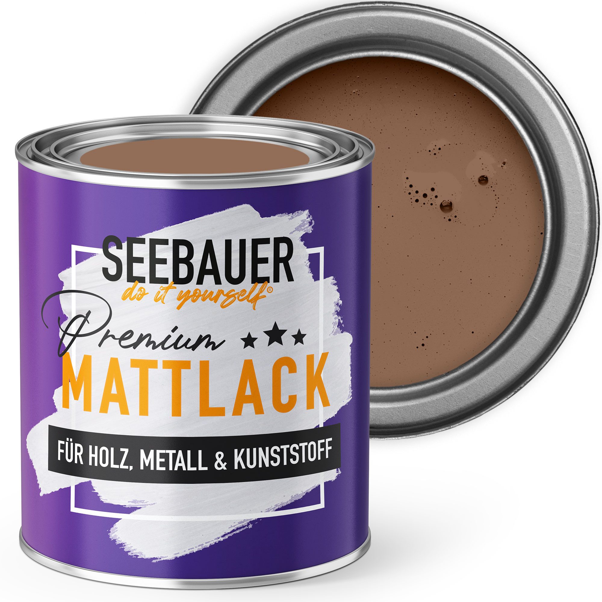 SEEBAUER diy Holzlack Mattlack, Hybrid-Lack für Holz, Metall, Kunststoff - Möbelfarbe ohne Schleifen