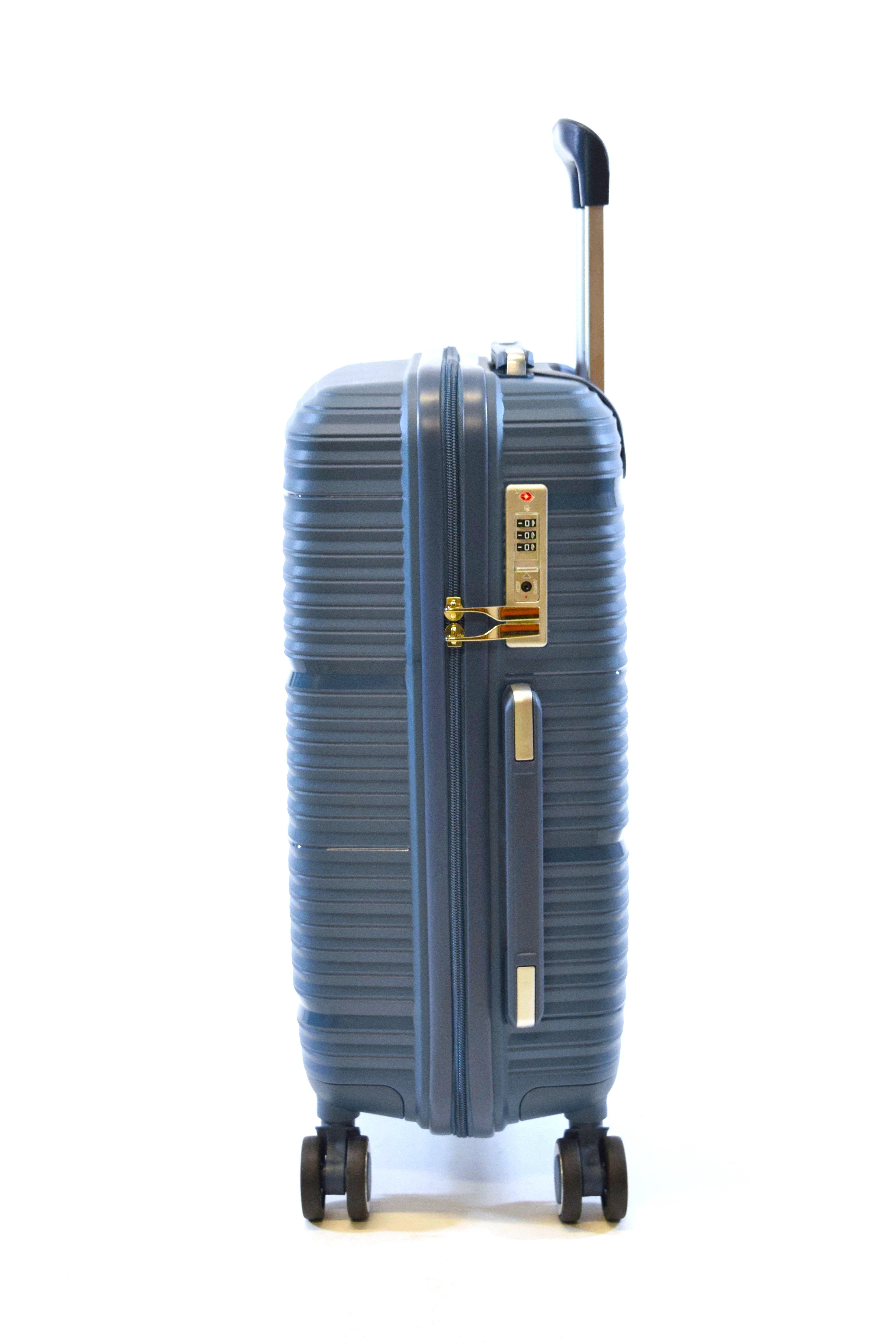Zimmert Leather Hartschalen-Trolley Flightourer, 4 Rollen, Grau, Blau, Poly günstig online kaufen