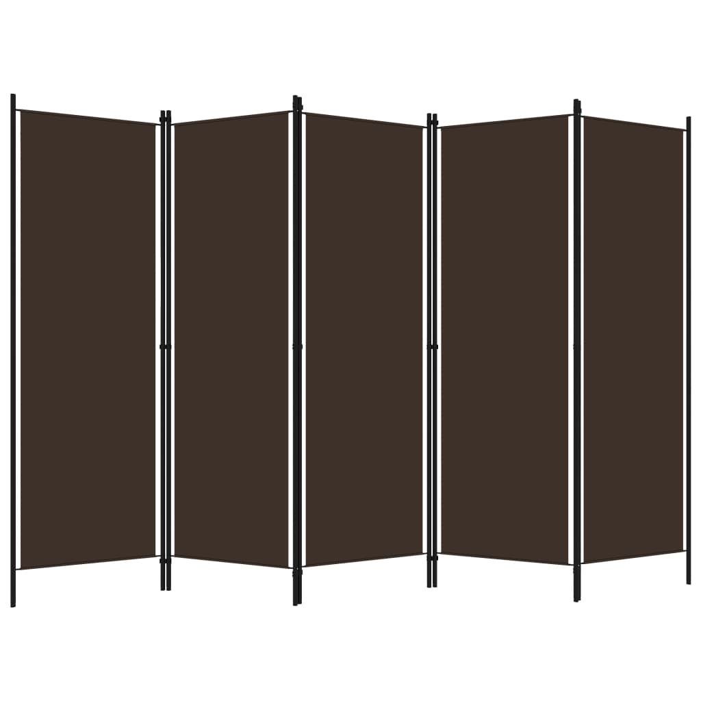 Braun Paravent Spanische Raumteiler 5-tlg 250x180 Wand Trennwand vidaXL Raumteiler cm