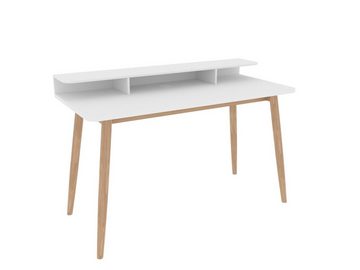 Woodman Schreibtisch Farsta, skandinavisches Design, mit abgerundete Kanten, Breite 120 cm