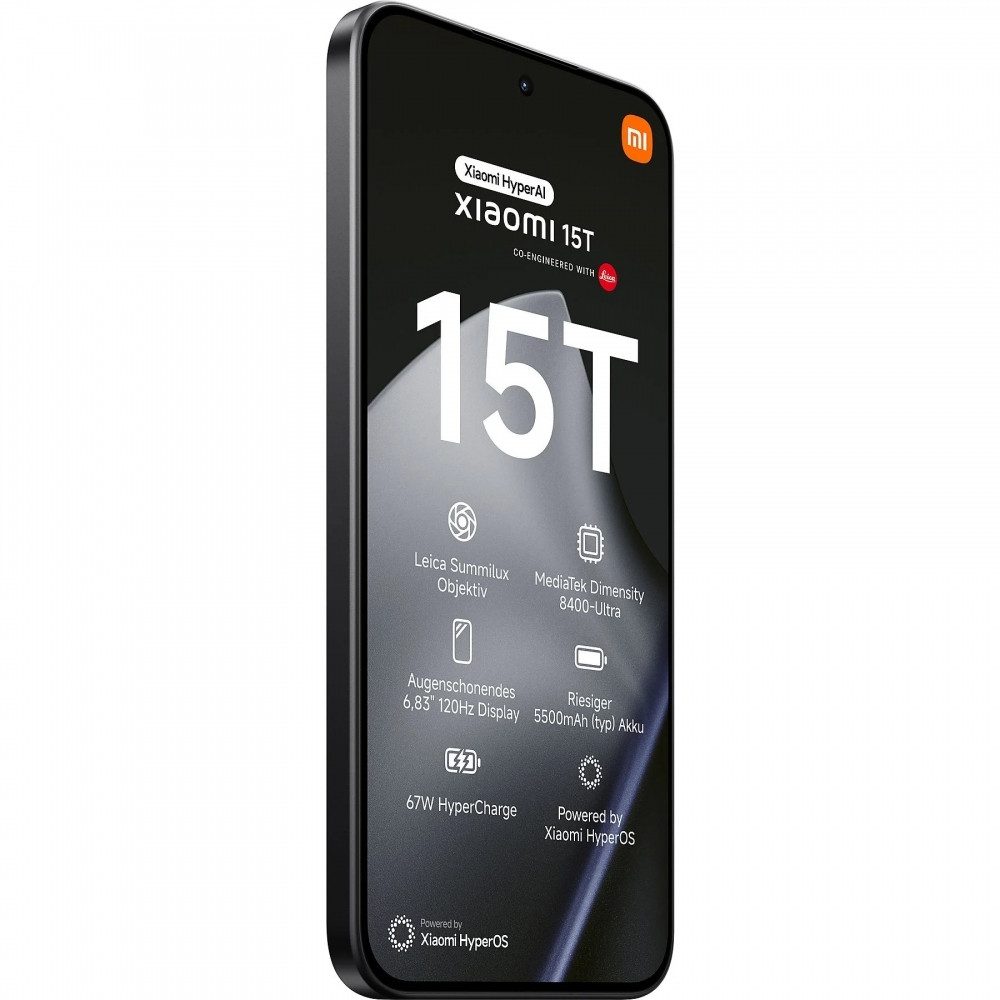 Xiaomi 15T 5G 512 GB / 12 GB - Smartphone - schwarz Smartphone (6,83 Zoll, 512 GB Speicherplatz)