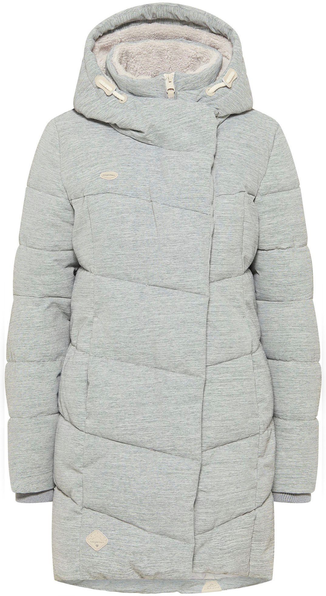 Ragwear Wintermantel Steppjacke PAVLA WHITE veganer