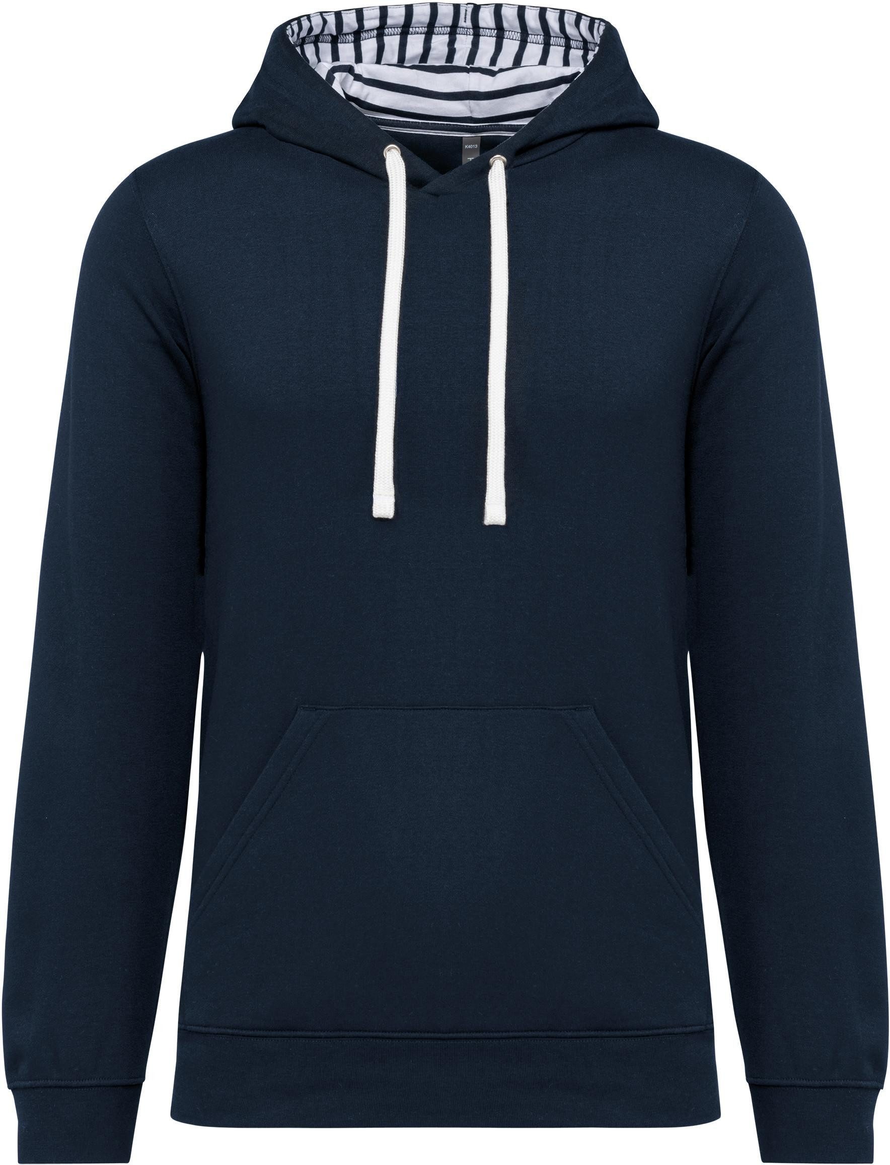 Kapuzenpullover Unisex-Kapuzensweatshirt mit kontrastfarbener Kapuze und Mot