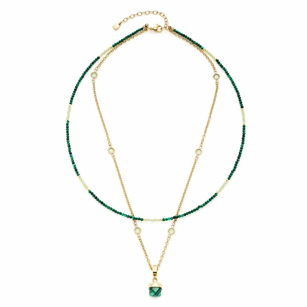 LEONARDO Edelstahlkette Valea grün...