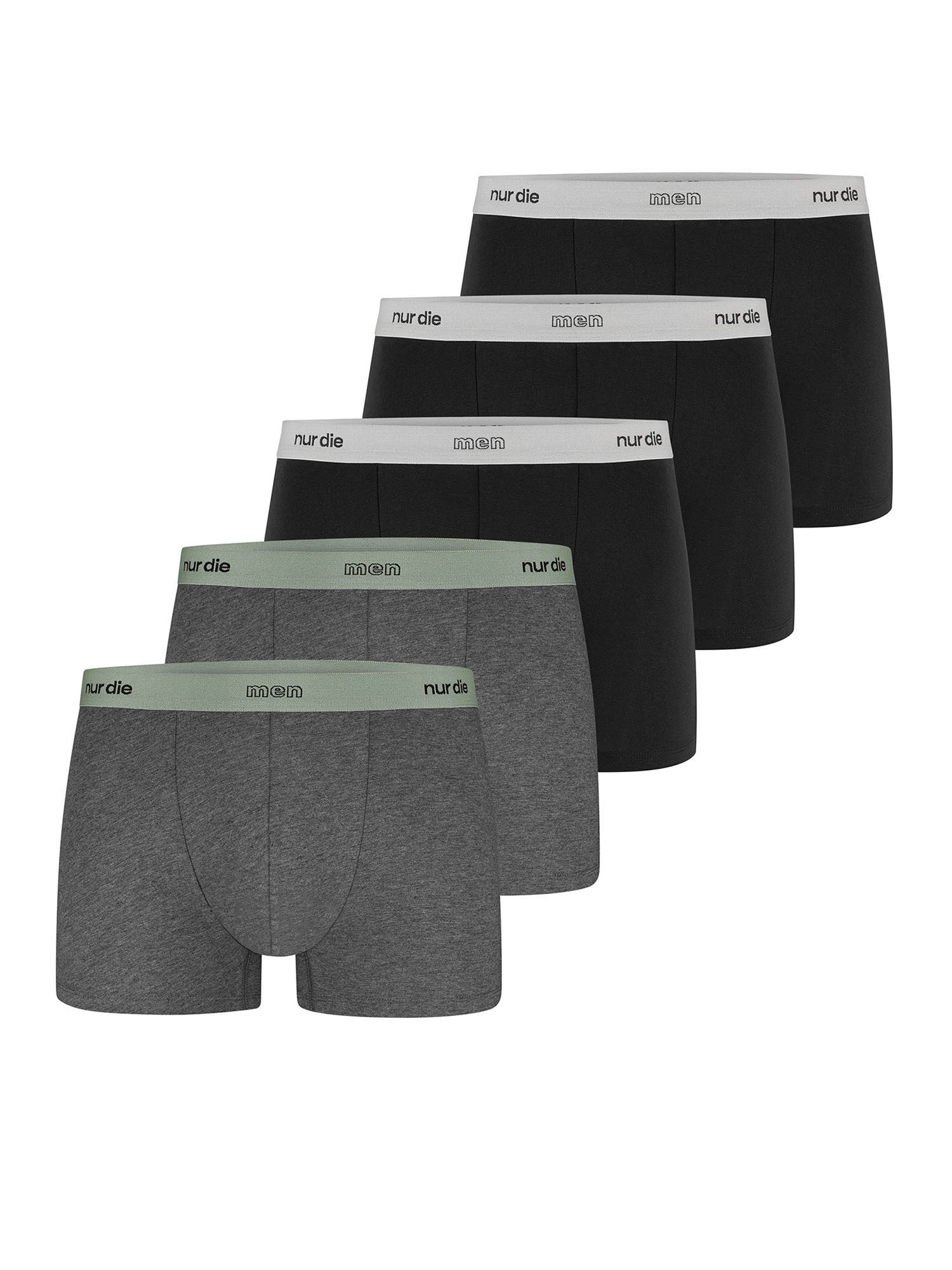 Nur Die Boxer Organic Cotton (5-St) Boxershorts, Herren Unterhose