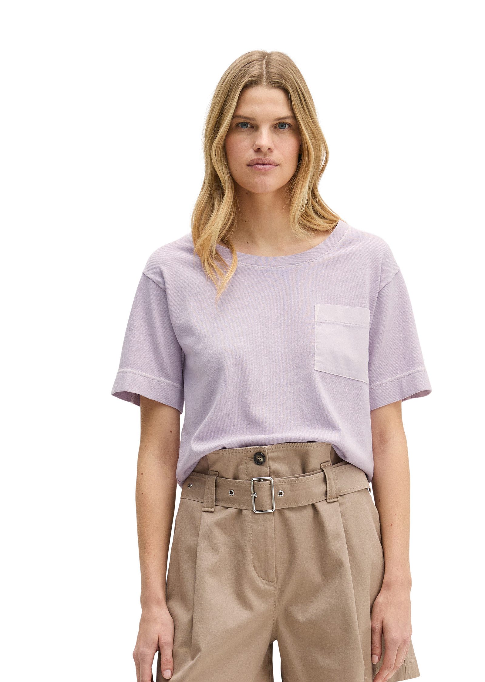 Marc O'Polo T-Shirt mit aufgesetzter Satin-Tasche günstig online kaufen