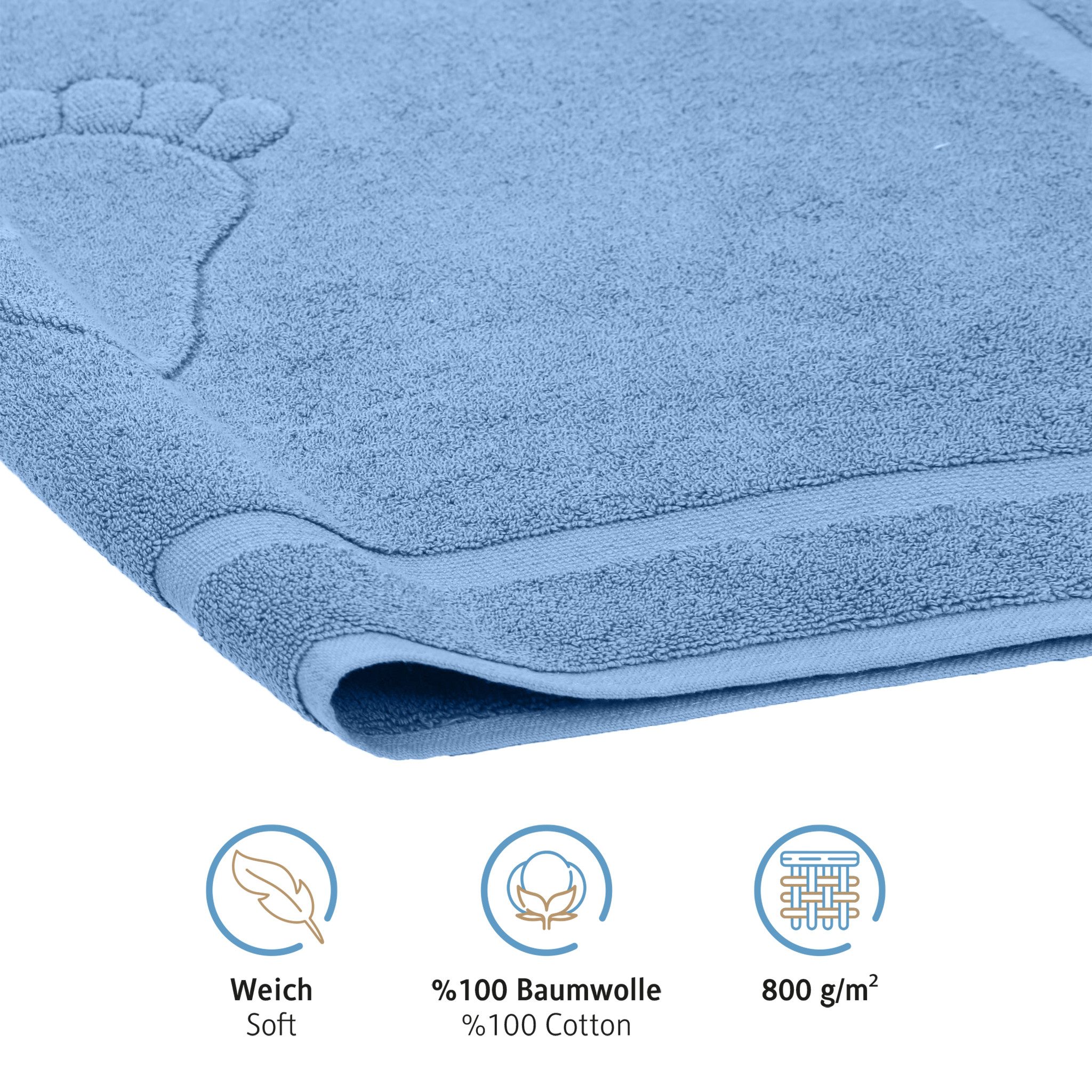 Komfortec Badematte Badvorleger aus 100% Baumwolle, günstig online kaufen