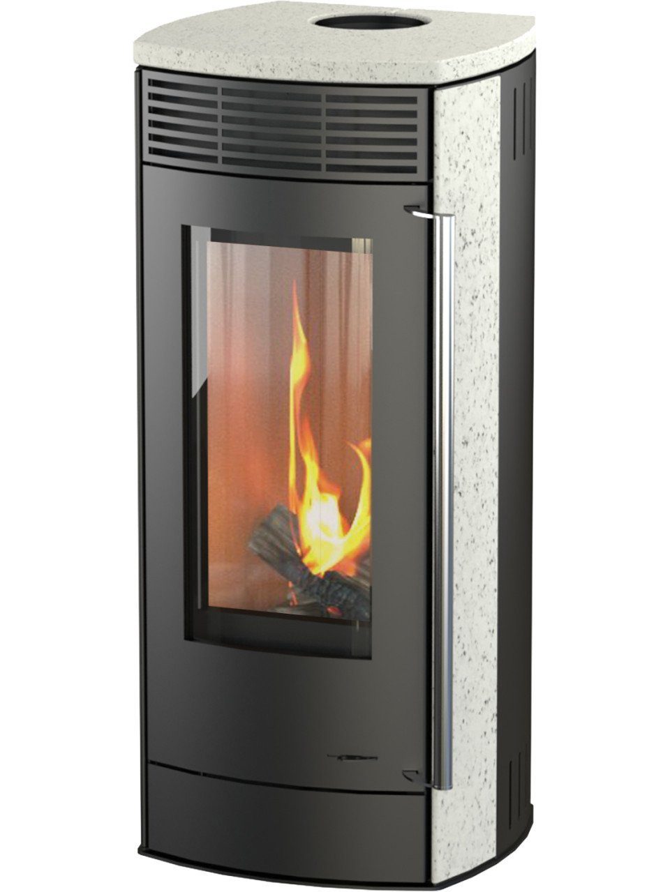 Thermia Kaminofen Thermia Kaminofen Alpha Limestone schwarz 6 kW