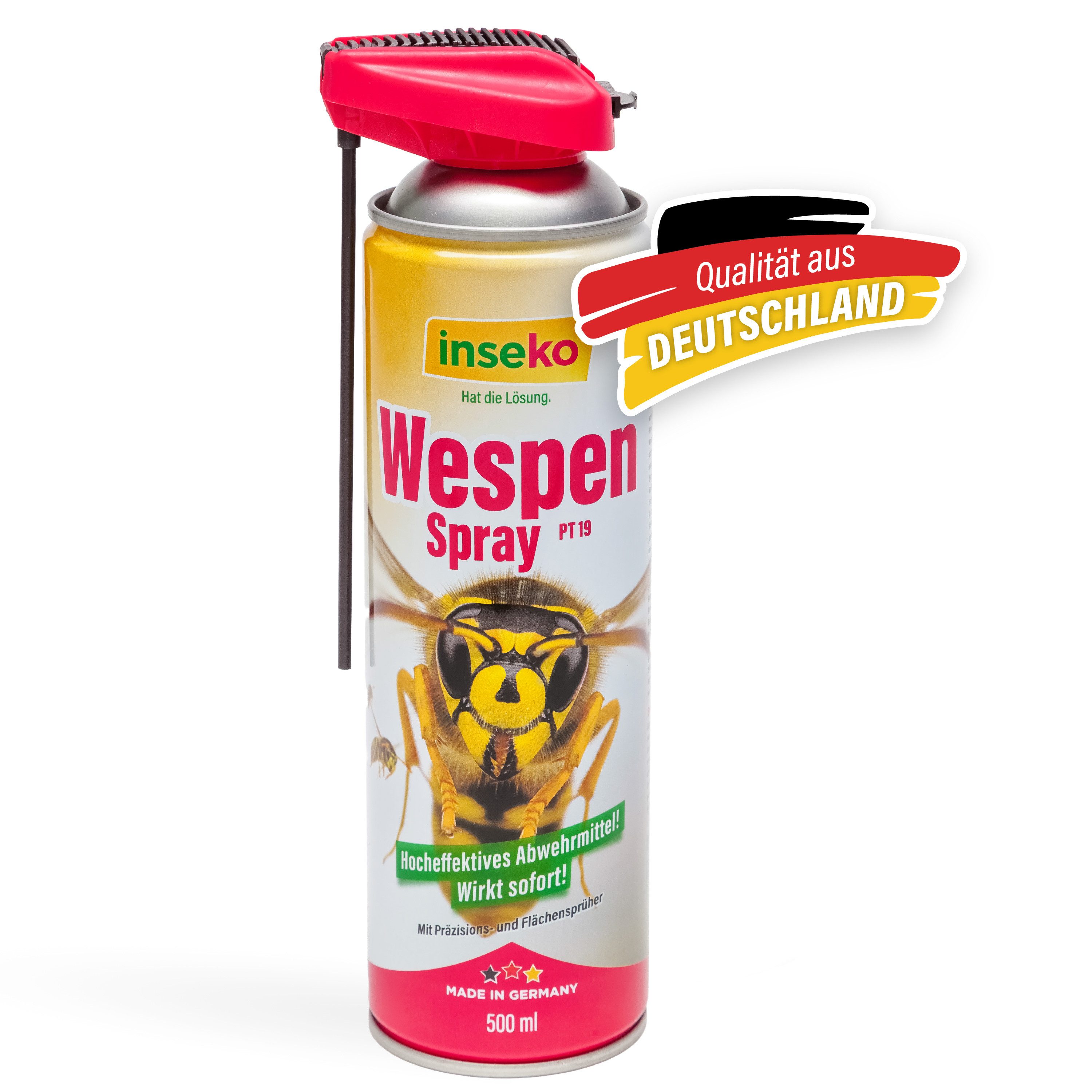 Inseko Wespenspray 1x inseko Wespenspray 500 ml - effektive Sofortwirkung (PT19), 1-St., gegen Wespen und Wespennester
