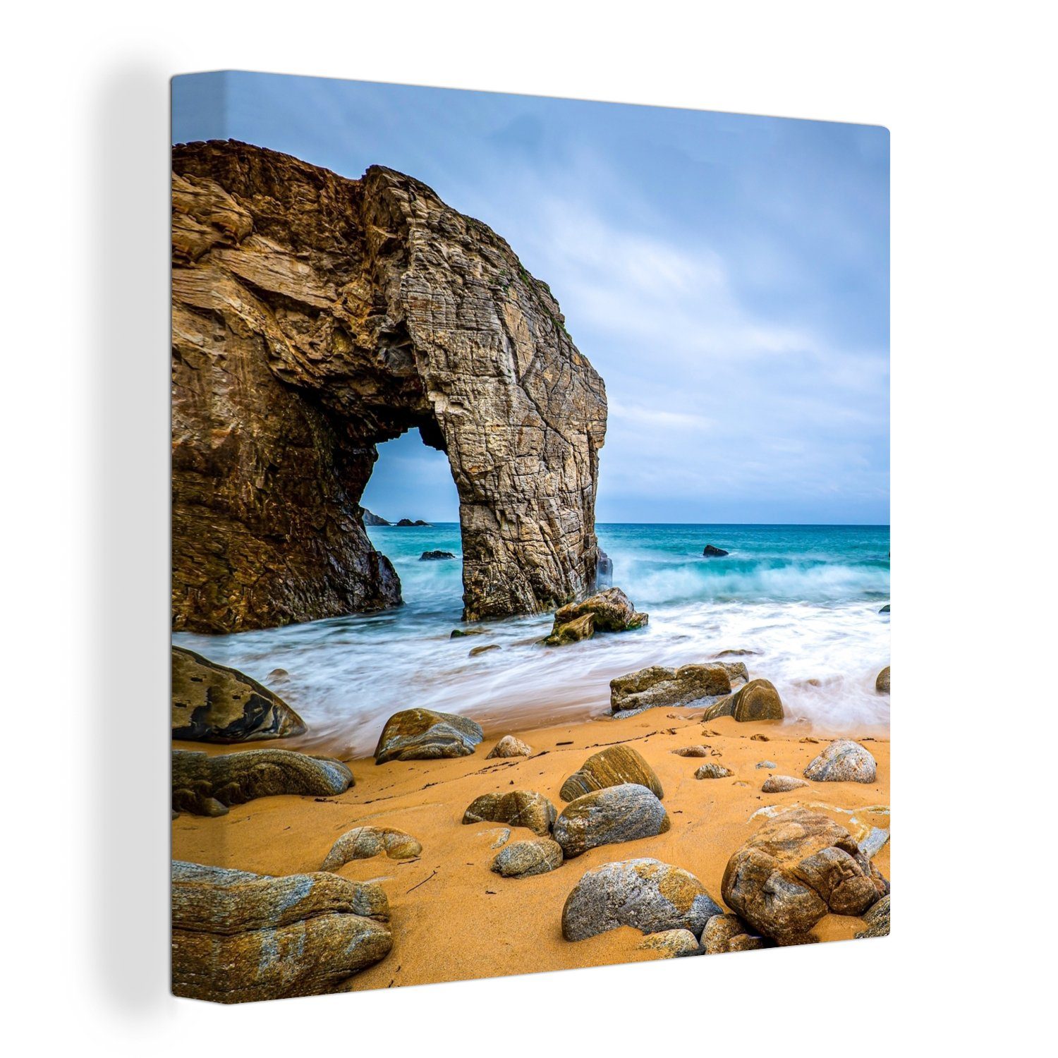 Leinwandbild Steine - Wasser - Strand - Felsen - Wellen