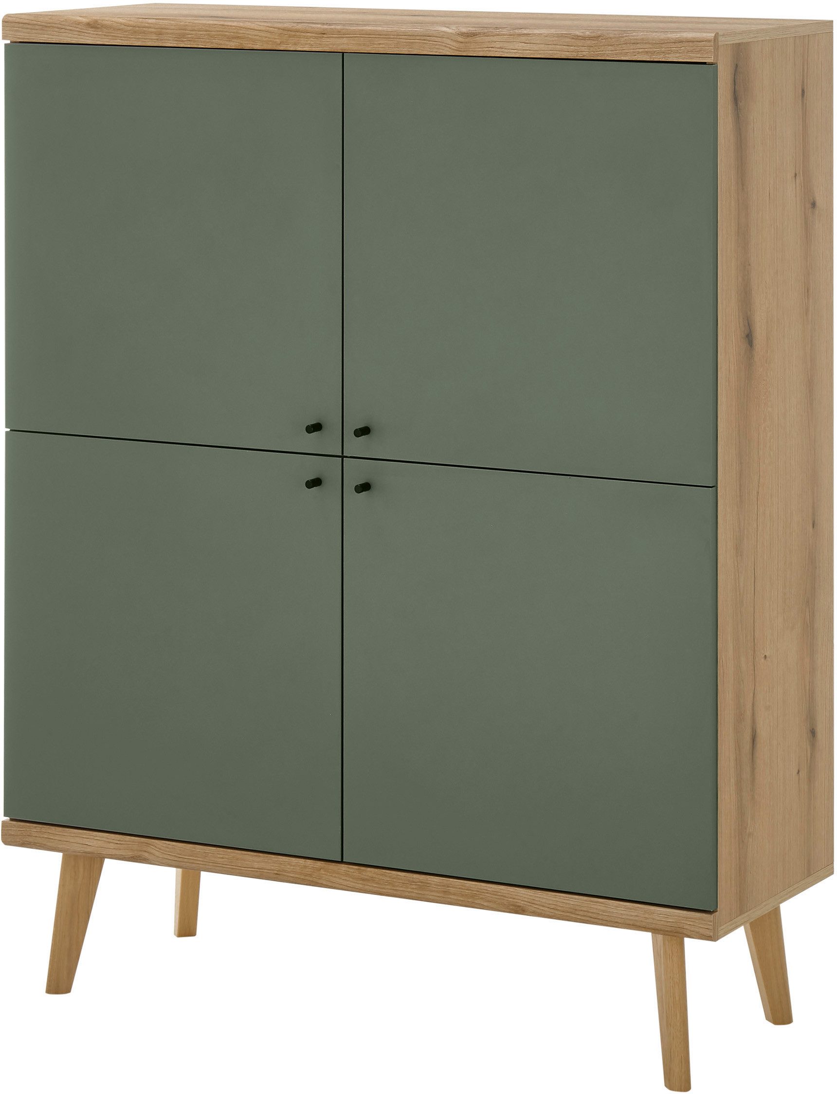 Home affaire Highboard MAVAS, in moderner Trendfarbe, Griffe aus Metall (Sc günstig online kaufen