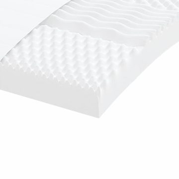 Kaltschaummatratze Schaumstoffmatratze Weiß 140x190 cm 7-Zonen Härtegrad 20 ILD, vidaXL, 0 cm hoch