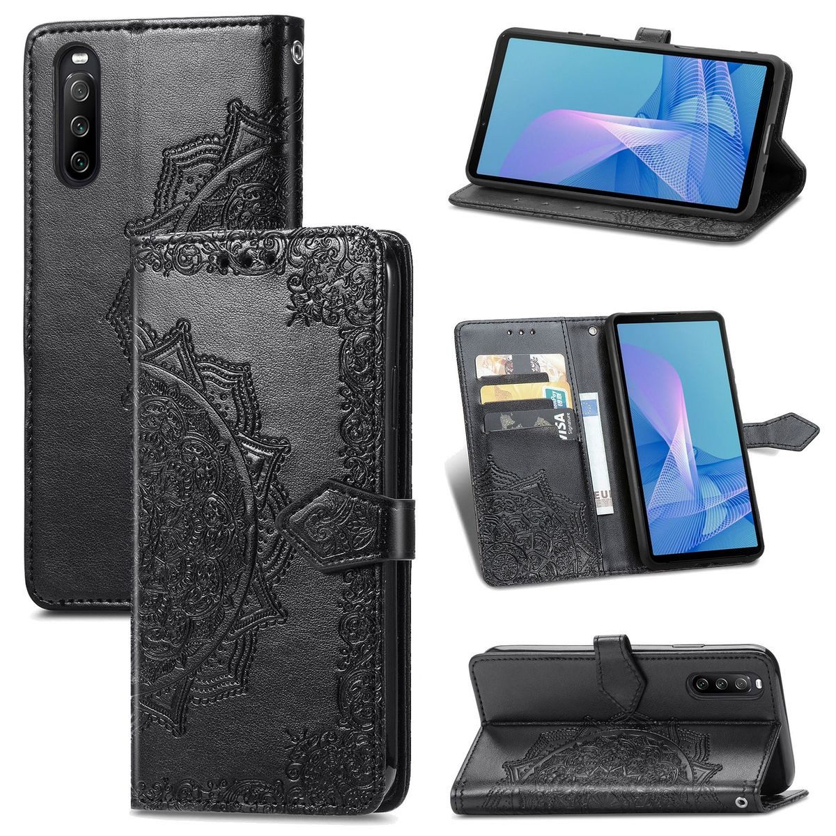 König Design Handyhülle Sony Xperia 1 III, Schutzhülle Schutztasche Case Cover Etuis Wallet Klapptasche Bookstyle
