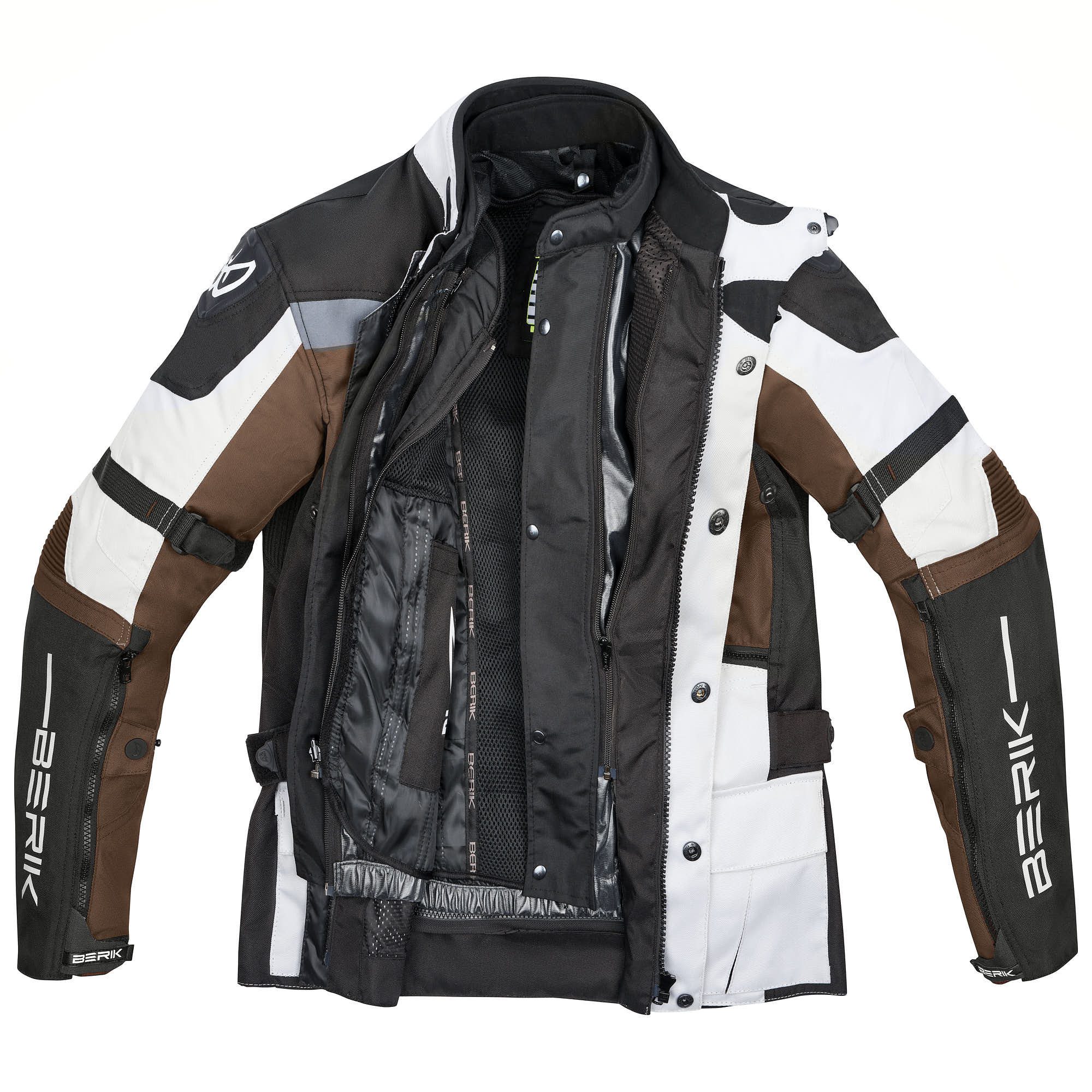 Berik Motorradjacke Ferpho wasserdichte Motorrad Textiljacke Verbindungsreißverschluss,Ellenbogenprotektoren enthalten,herausn – Bild 5 von 5