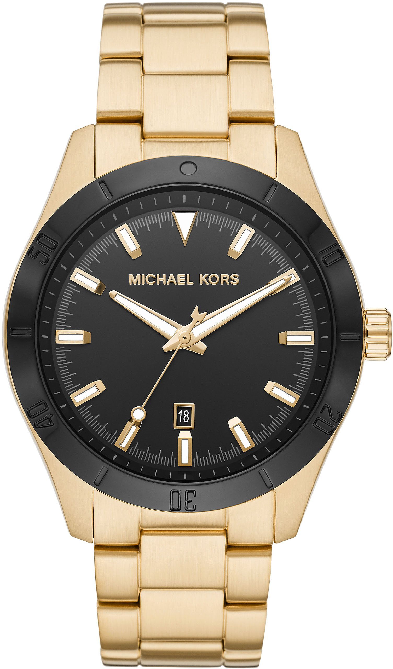 MICHAEL KORS Quarzuhr LAYTON MK8816, Armbanduhr, Herrenuhr, Damenuhr, Datum, Edelstahlarmband