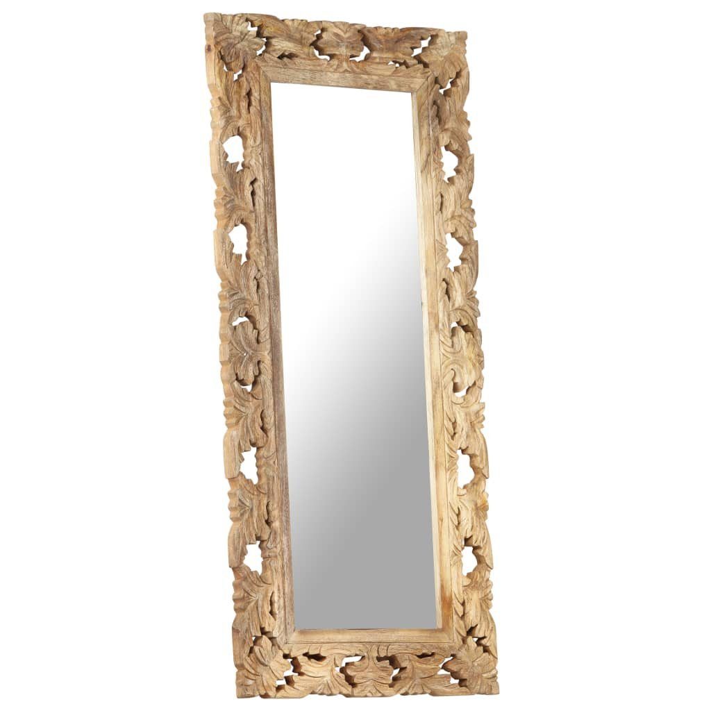 vidaXL Spiegel Spiegel Handgeschnitzt Braun 110x50 cm Massivholz (1-St)