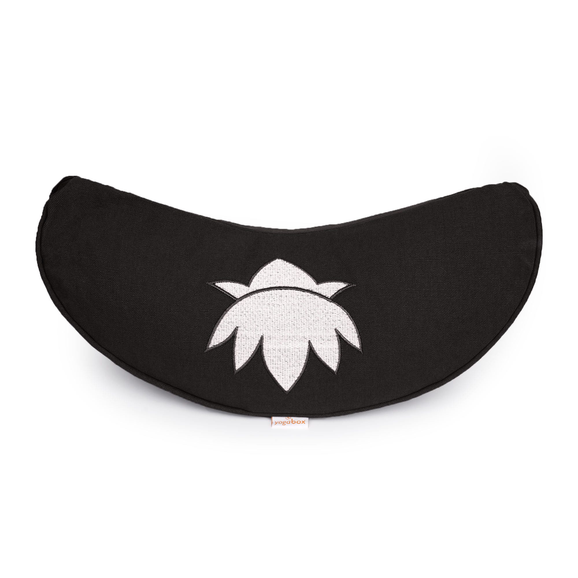 Halbmond-Kissen Yogakissen Halbmond BASIC Lotus Stick weiß