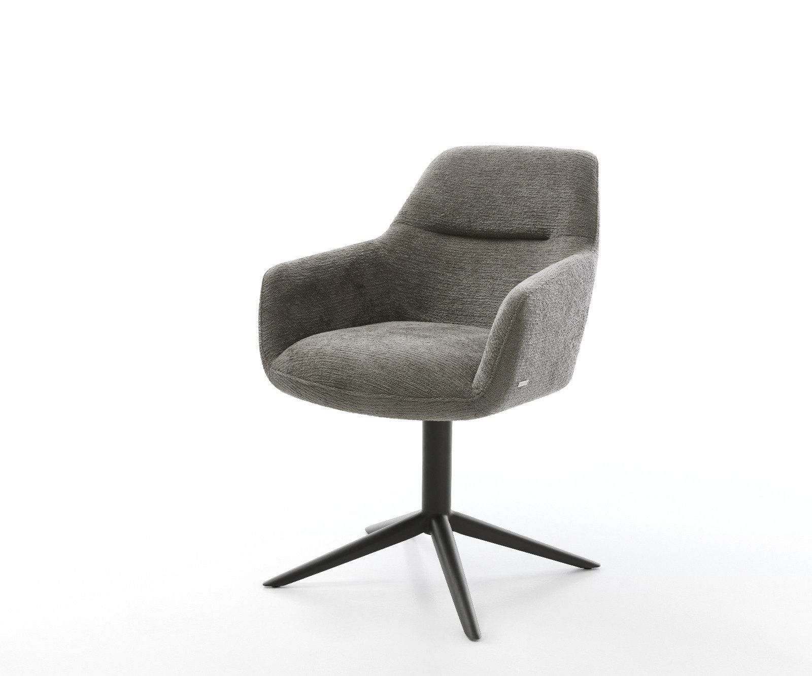 DELIFE Polsterstuhl Pejo-Flex, Fußkreuz Schwarz Bouclé günstig online kaufen