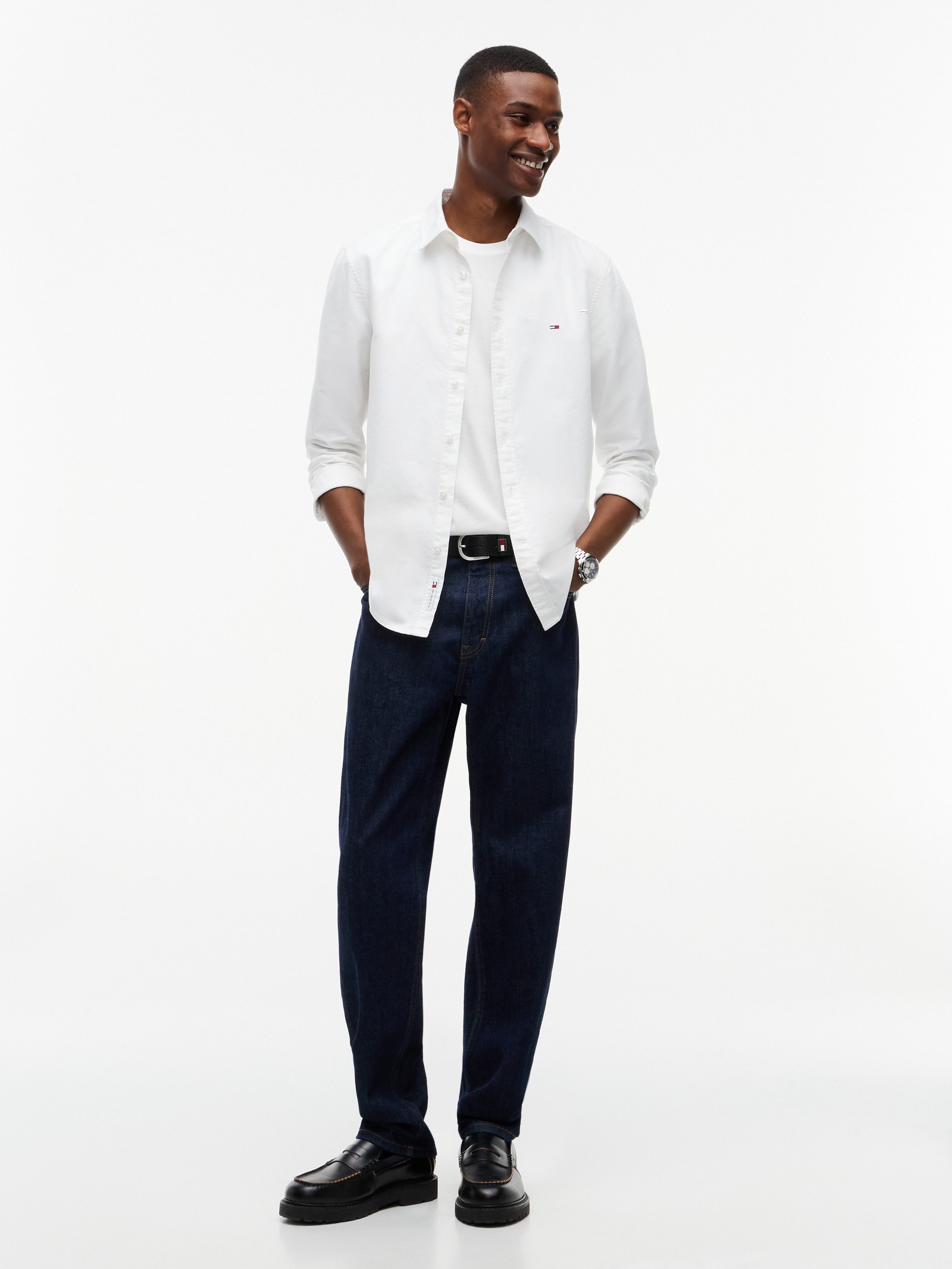 Tommy Jeans Langarmhemd SLIM OXFORD SHIRT Slim fit mit Hemdkragen – Bild 4 von 5