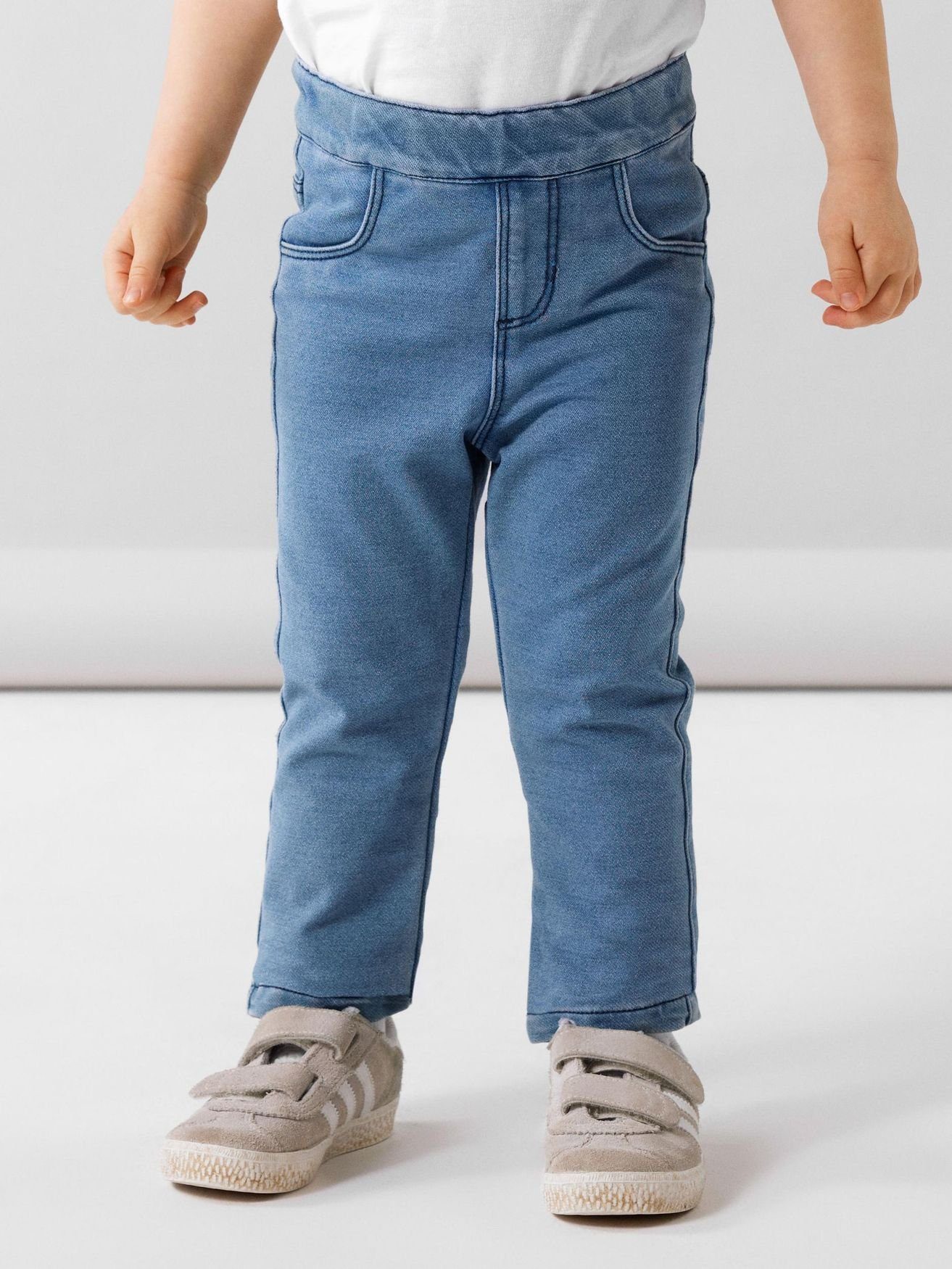 Name It Regular-fit-Jeans Denim NMFSALLI 5510 Jeans Sweat mit Gummibund in Stretch Blau Slim Fit
