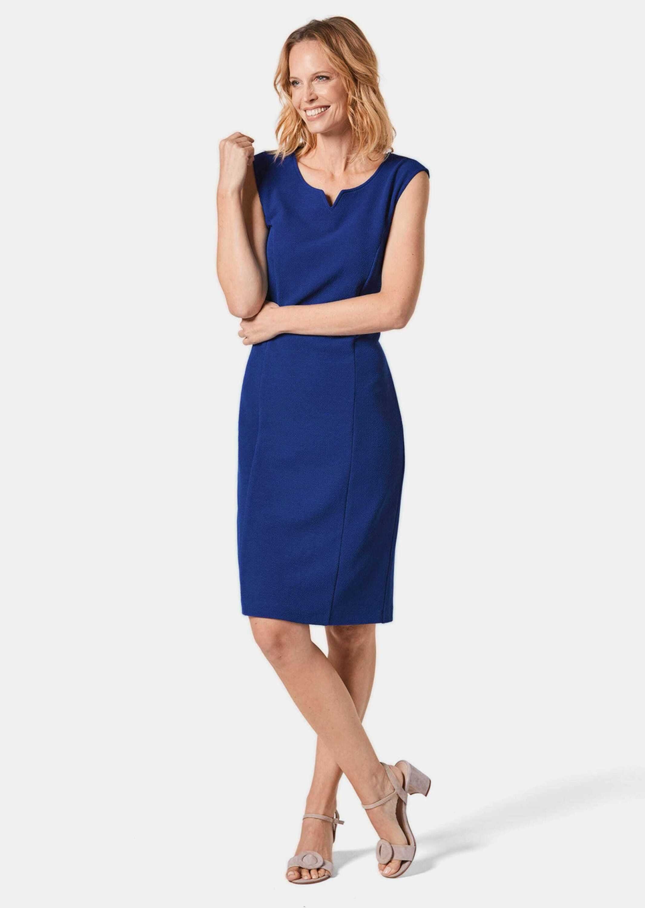 GOLDNER Sommerkleid Kurzgröße: Strukturiertes Jerseykleid günstig online kaufen