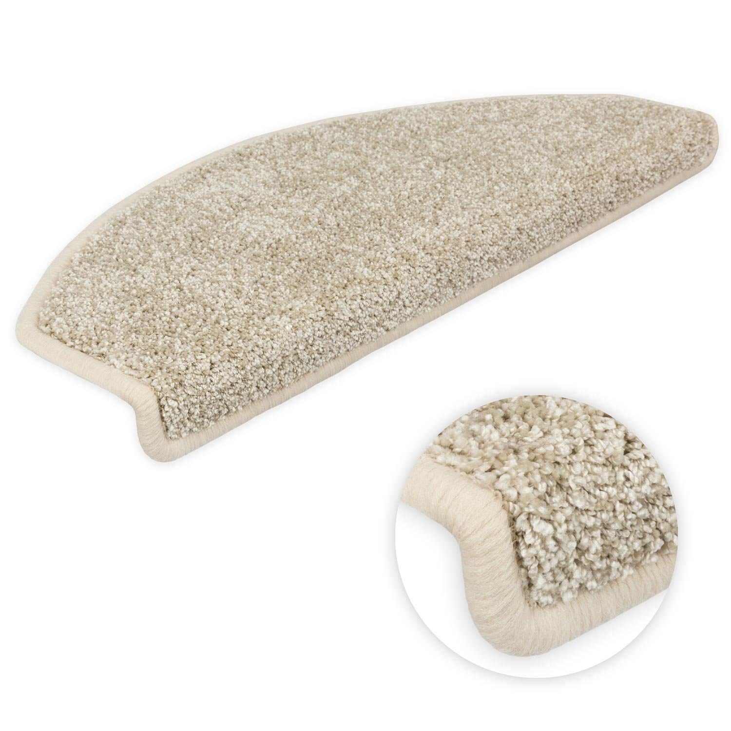 Metzker® Stufenmatte Stufenmatten Ventura Halbrund Beige 15 Stück, halbrund günstig online kaufen