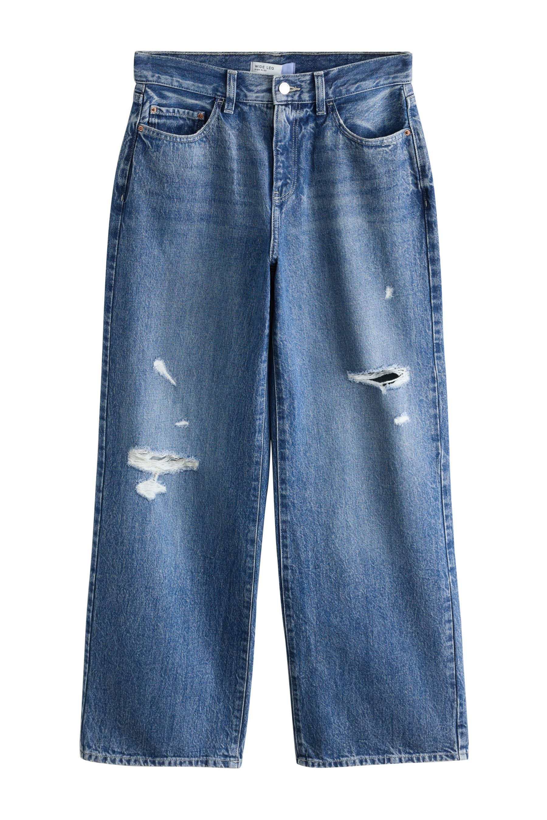 Next Weite Jeans Authentische City Hochbund-Jeans mit weitem Bein (1-tlg)