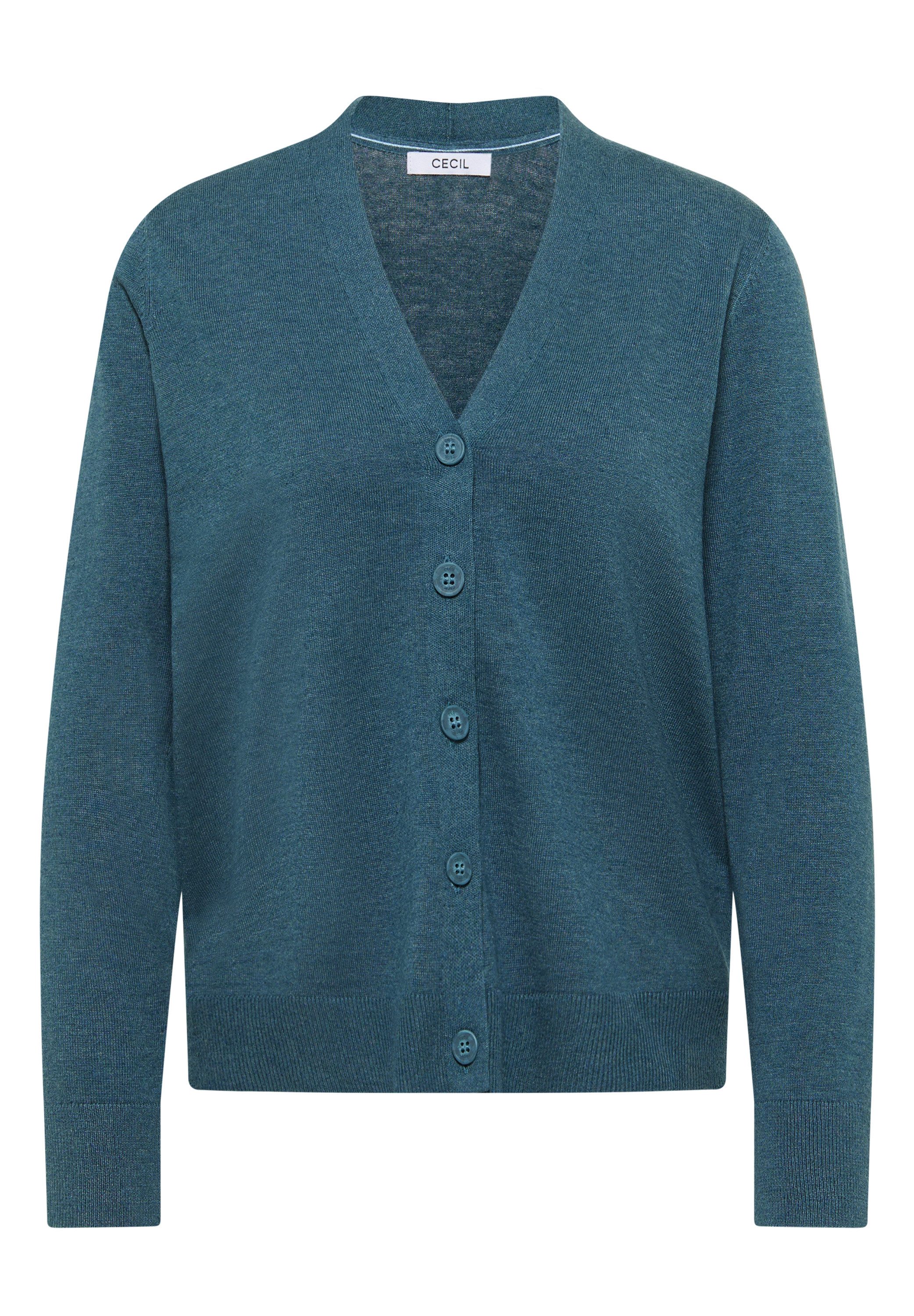 dull teal blue melange