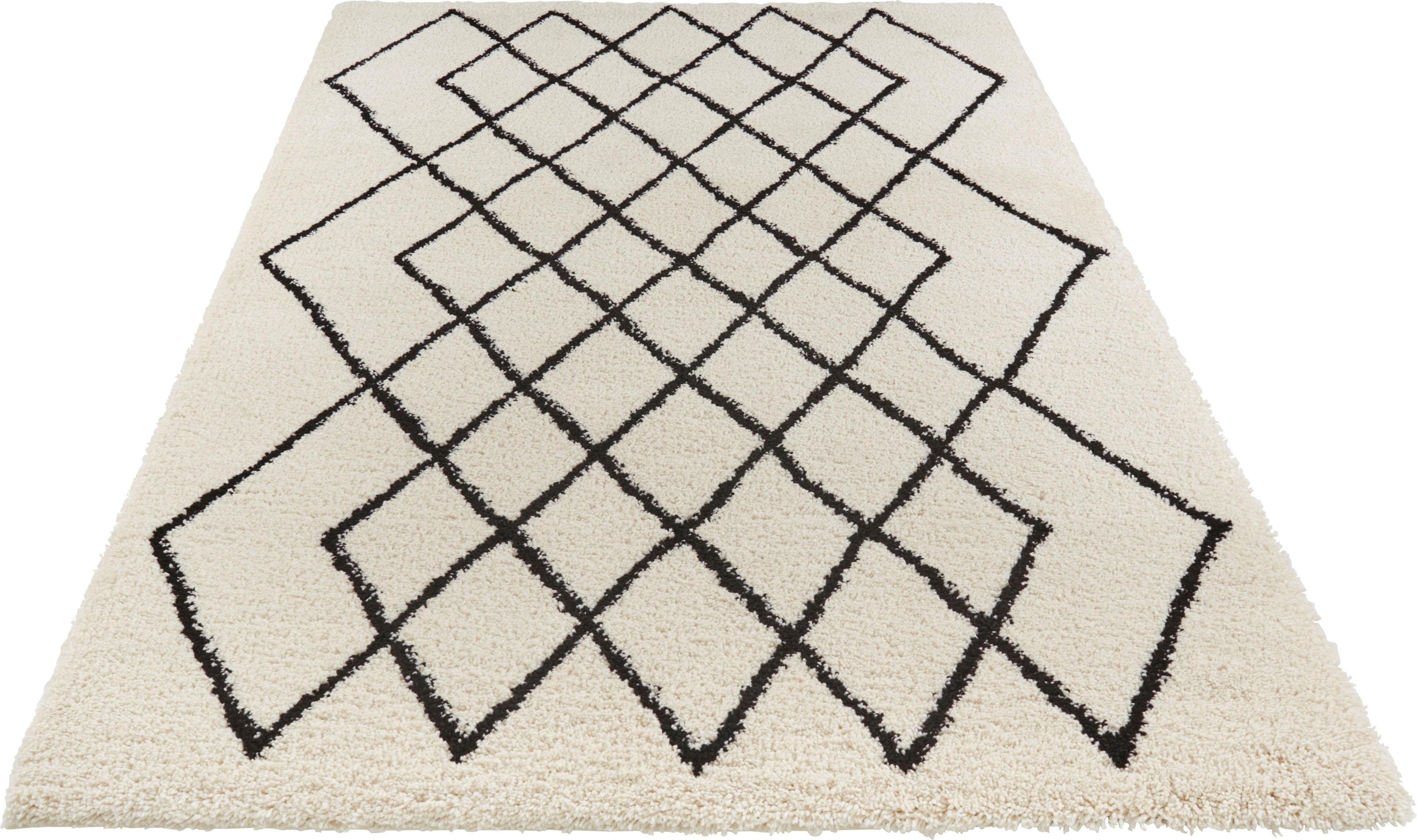 Teppich Touch, HANSE Home, rechteckig, Höhe: 35 mm, Rauten Design,  besonders weich durch Microfaser, Robust, Pflegeleicht