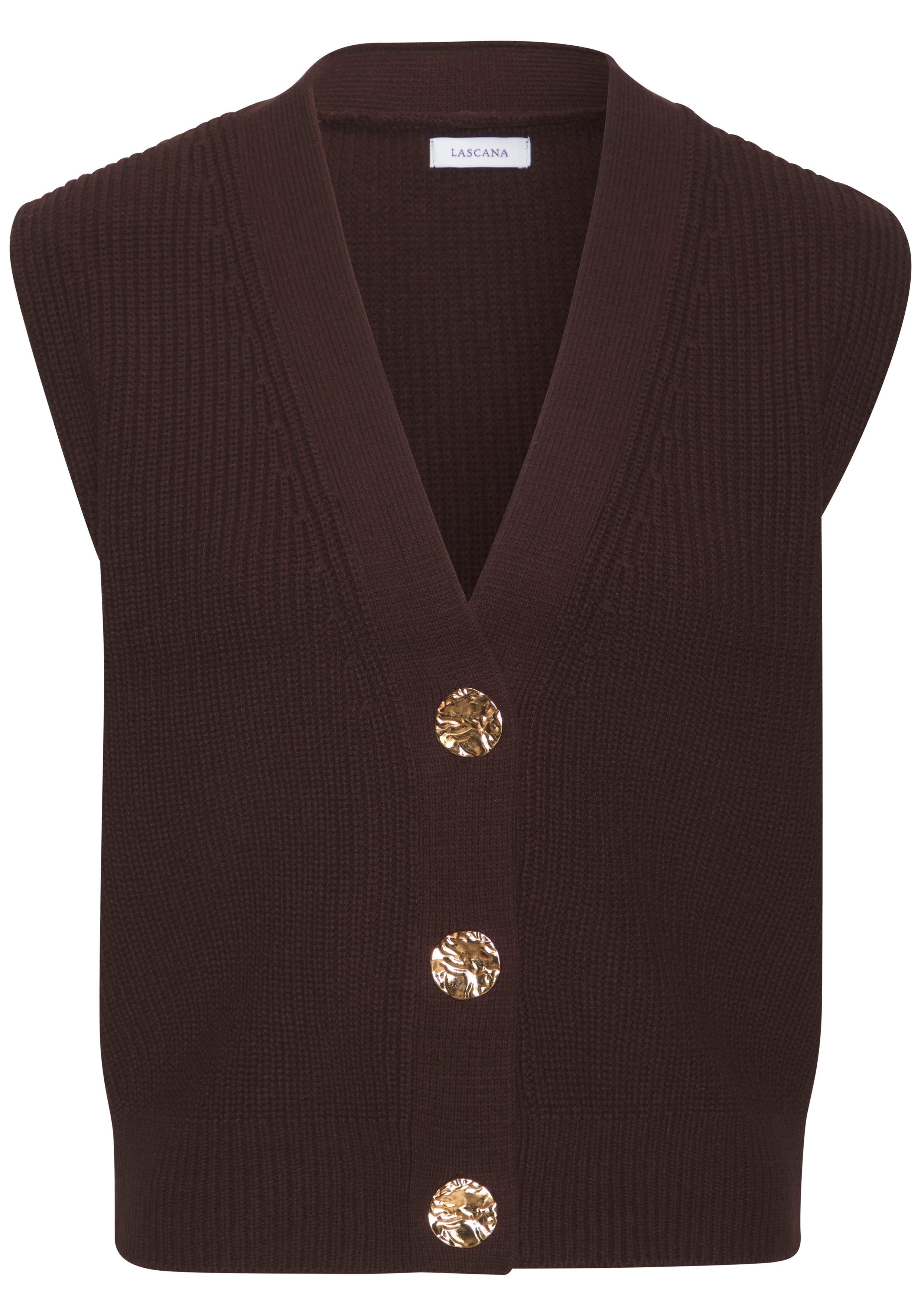 LASCANA Strickweste mit goldenen Knöpfen, Pullunder, modisch günstig online kaufen