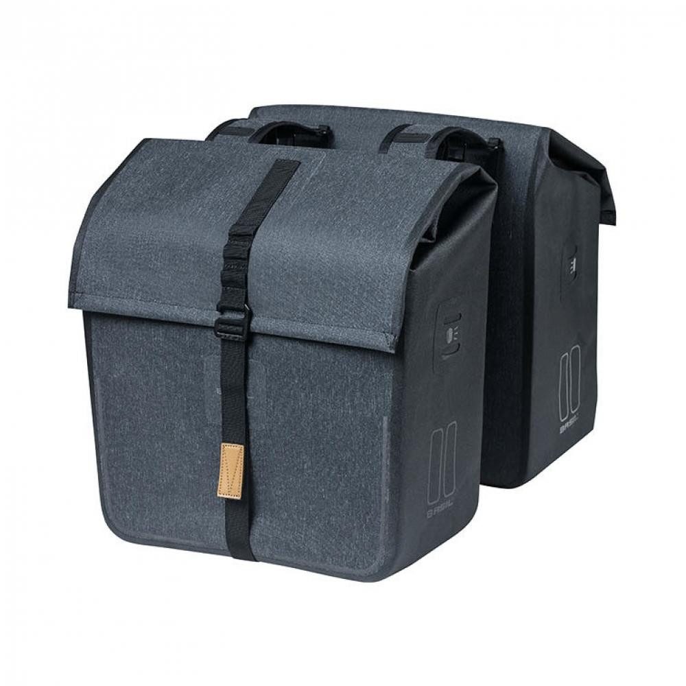 Fahrradtasche Basil Doppeltasche Urban Dry anthrazit 36x17x42 cm 50l