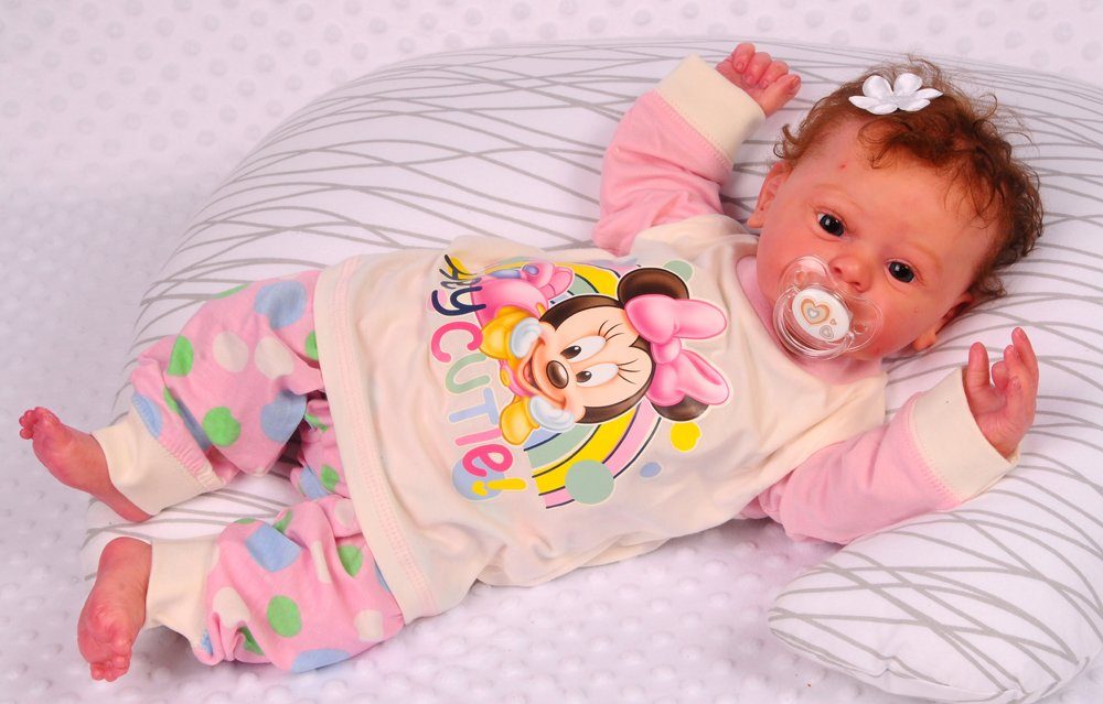 Schlafanzug Schlafanzug Hose Langarmshirt für Babys und Kinder in Rosa Creme aus Baumwolle, 62 68 74 80 86 92 98 104 110