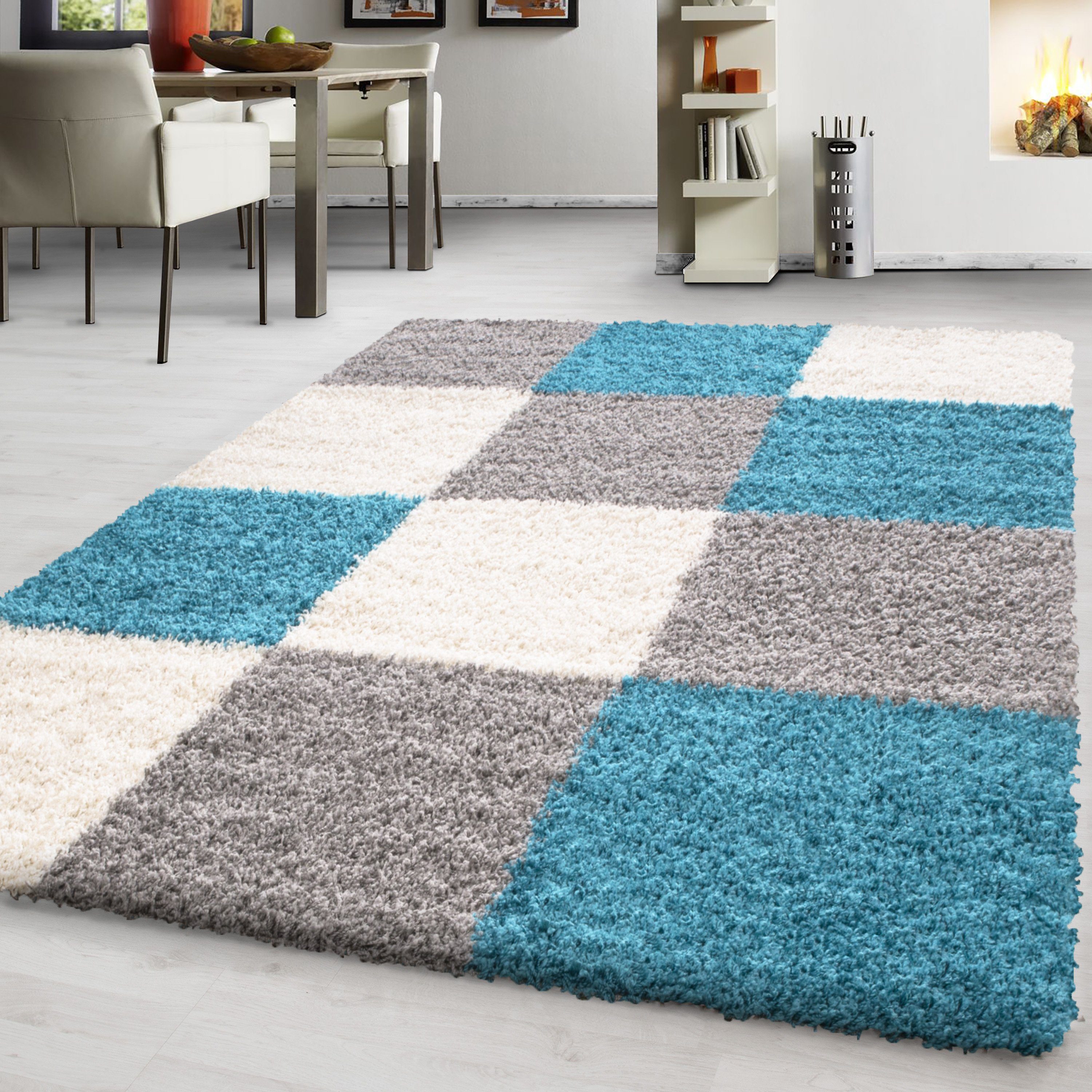 Teppium Teppich Kariert Design, Rechteckig, Höhe: günstig online kaufen