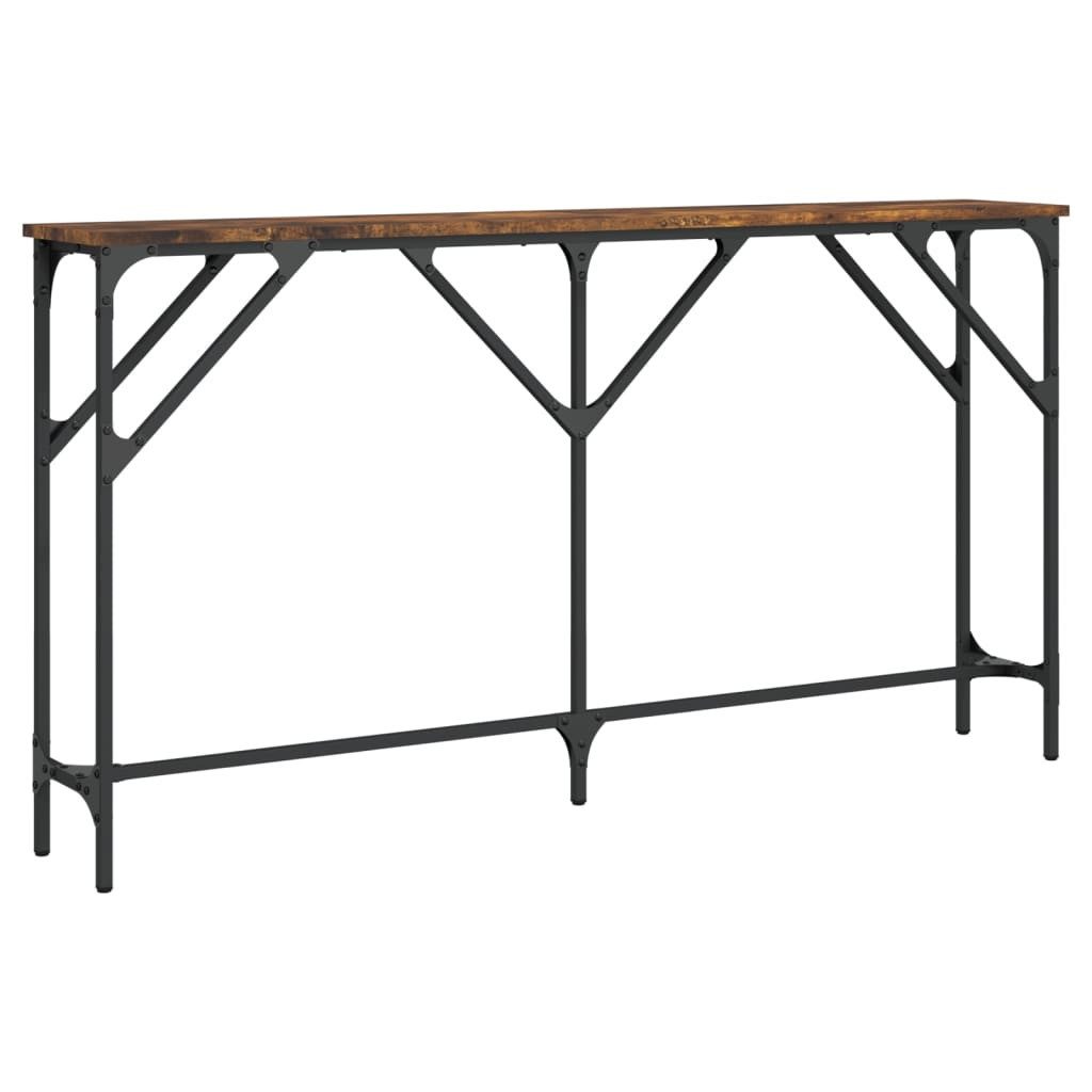 vidaXL Beistelltisch Konsolentisch Räuchereiche 140x23x75 cm günstig online kaufen