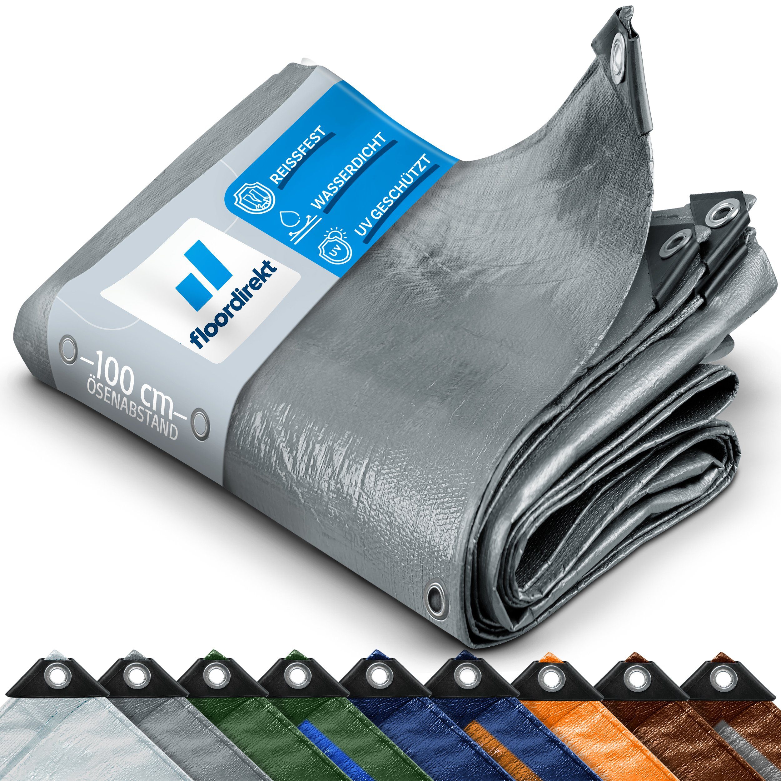 casa pura Schutzplane extra reißfest 140 g/m², Abdeckplane in mehreren Farben & Größen, Wasserdicht & Reißfest