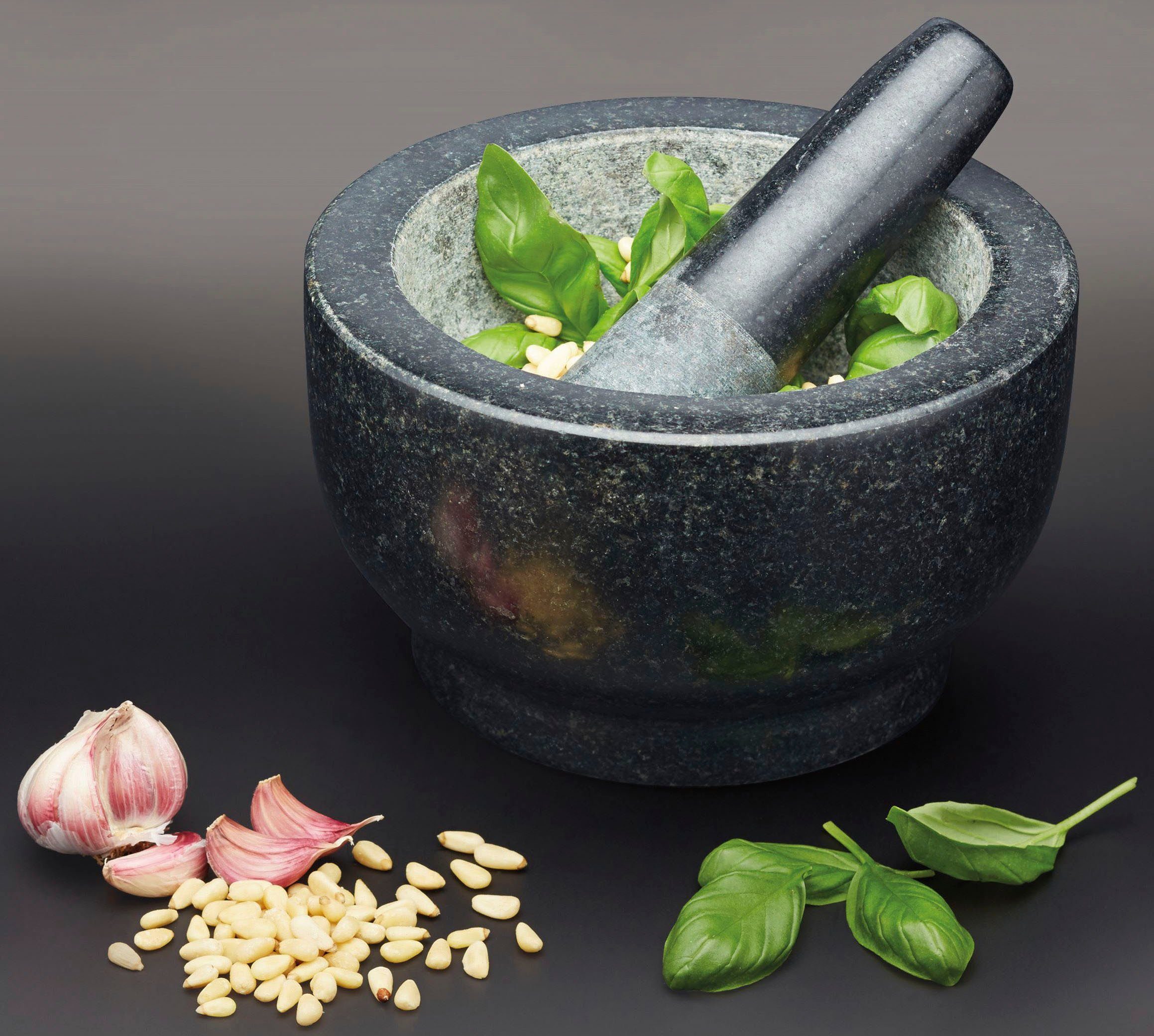 MasterClass Mörser MasterClass, (Set), l aus massivem Marmor, rund