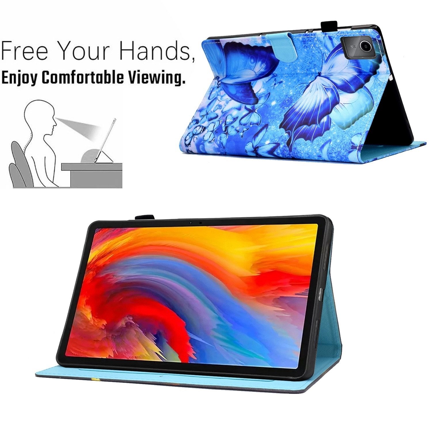 Wigento Tablet-Hülle Für Lenovo Tab M11 Kunstleder Tablet Tasche Hülle Case Etuis Motiv 10