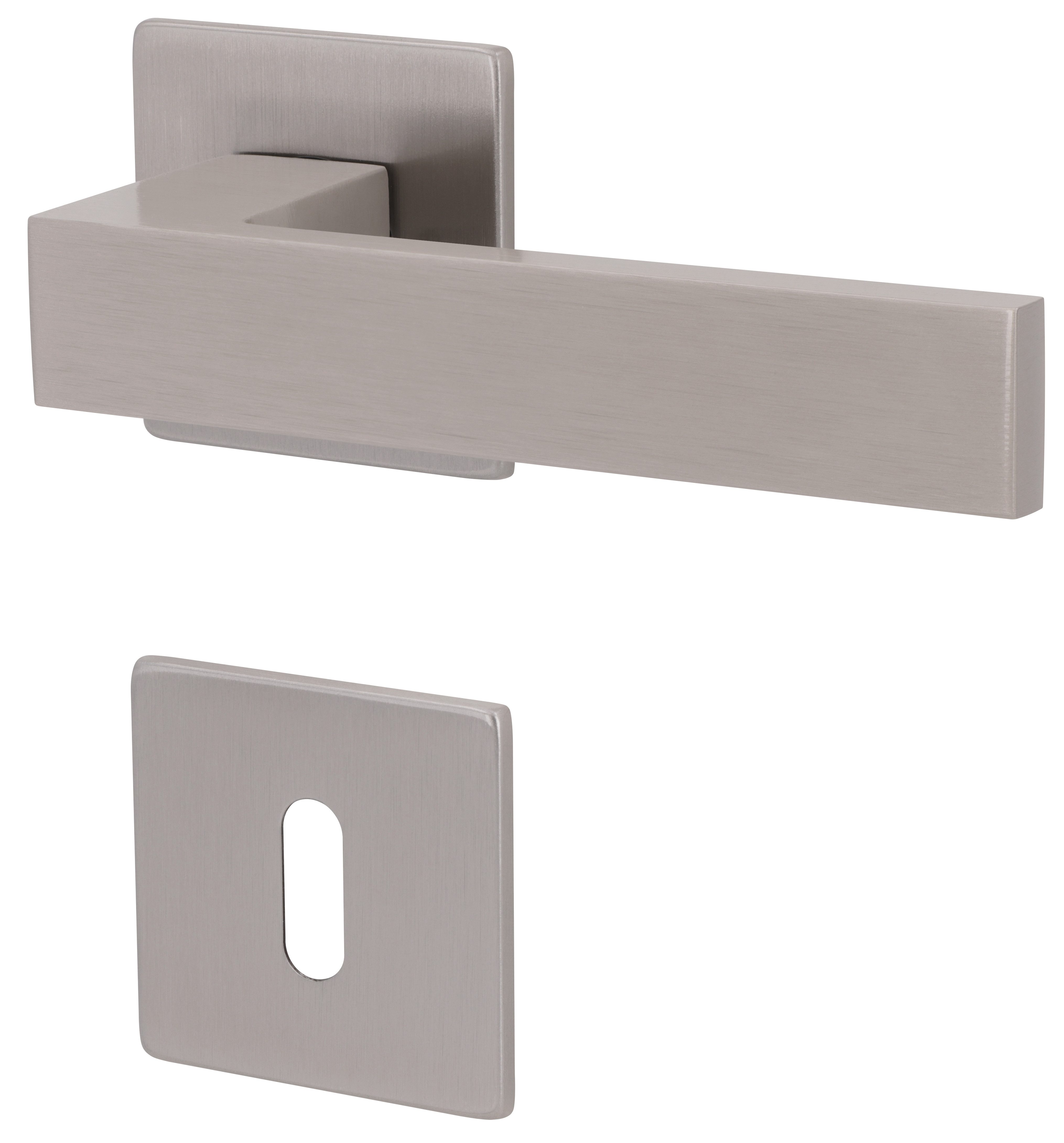 Alpertec Türgriff Matteo I Square Rosettengarnitur Türbeschlag, Drücker außen, Komplettset für eine Tür