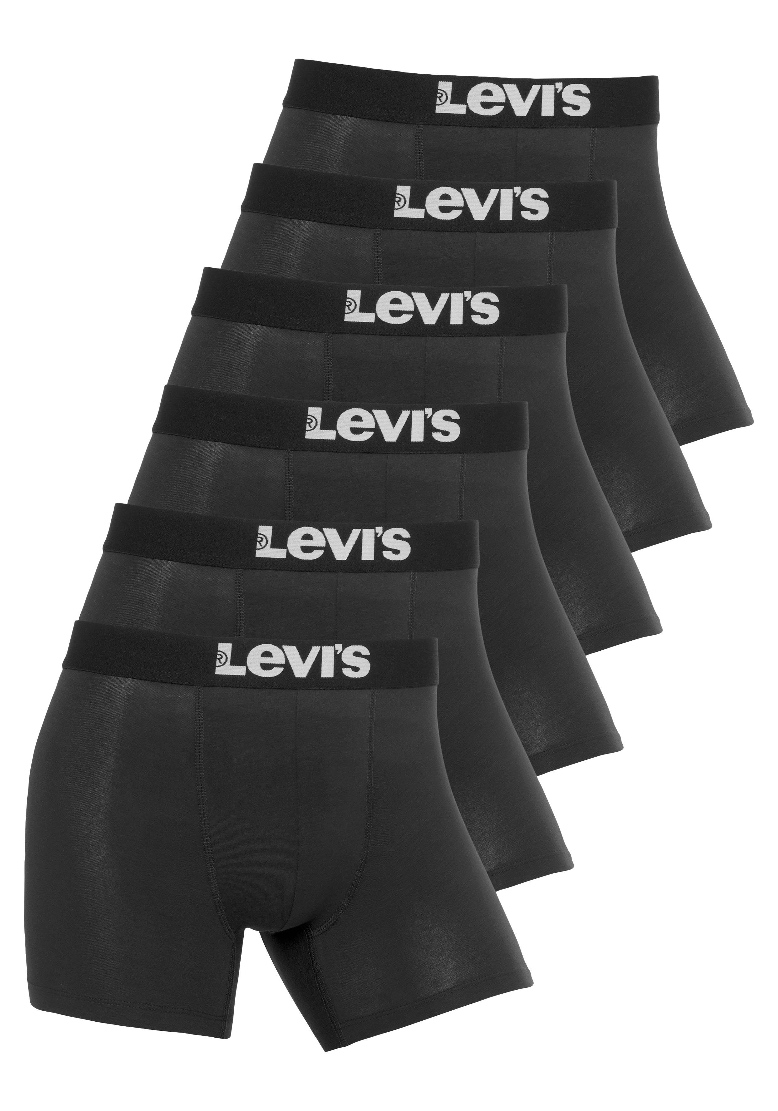 Levi's® Boxershorts Levi's Men Solid Badic Boxer 6er Pack (Packung, 6-St) Komfort und Style, 6er Multipack